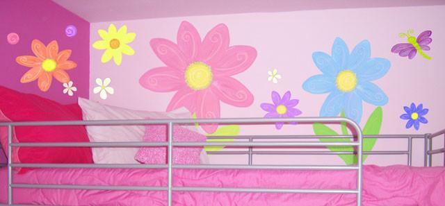 Luv Bugs & Flowers Mural Kit - DIY Wall Decal Stickers for Kids Room Decor, Nursery, Classroom - Easy Peel & Stick Wall Art for Creative Home Design