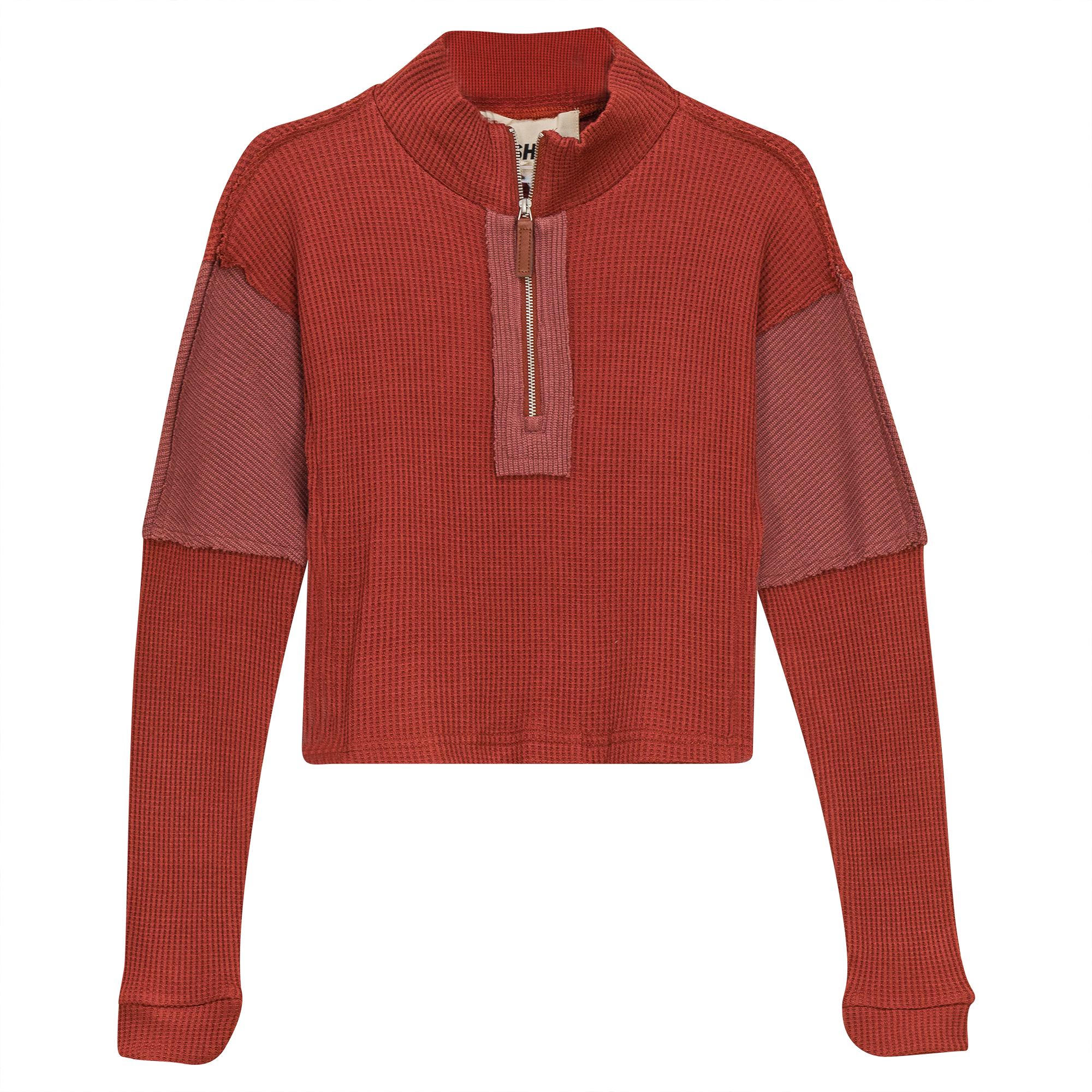 Cropped Zip Henley Sweatshirt for Women - Casual Pullover Hoodie with Front Zipper - Perfect for Gym, Running & Streetwear Fashion