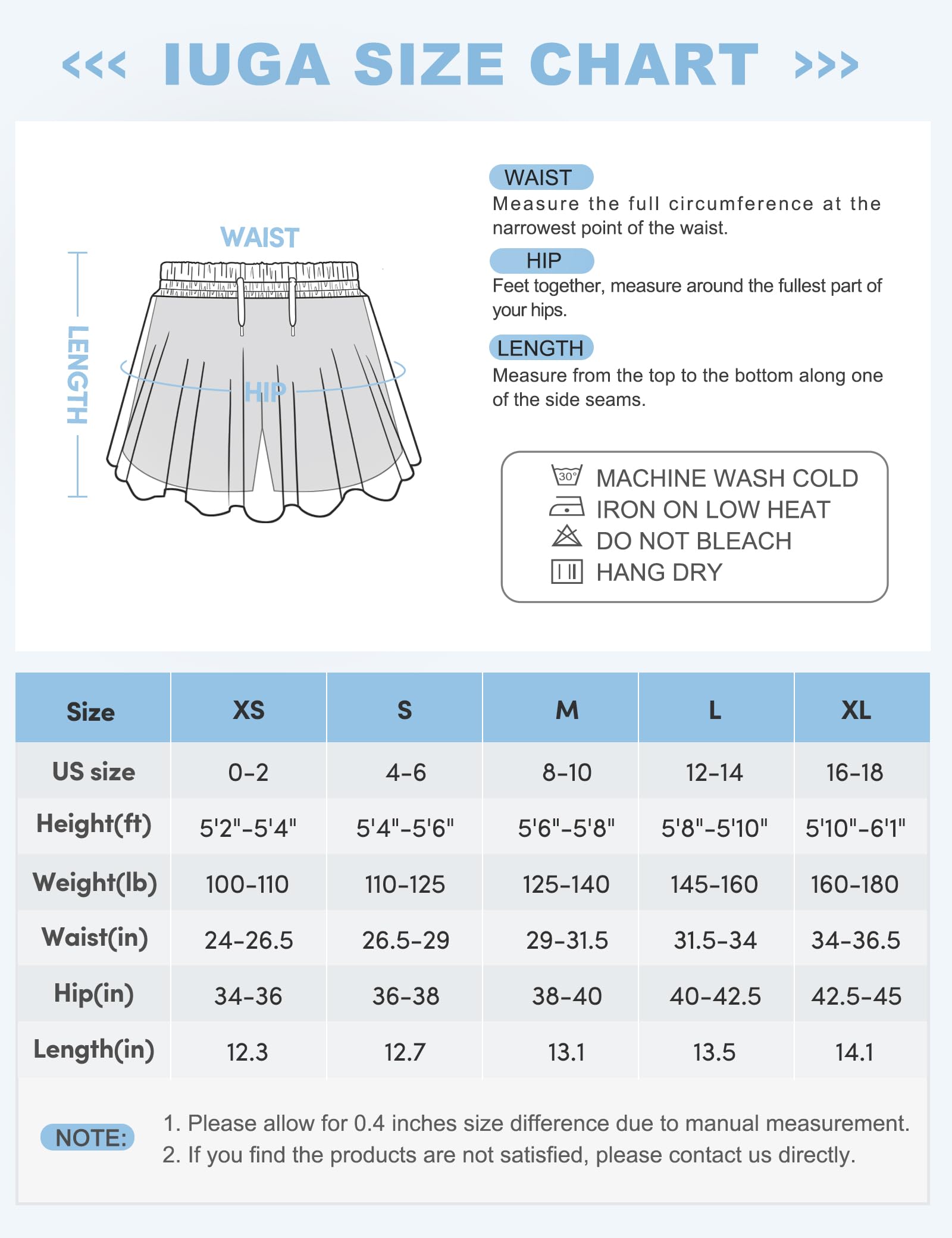 **IUGA Women's High Waisted Athletic Shorts - Quick Dry Workout Skorts with Pockets for Tennis, Running & Yoga**
