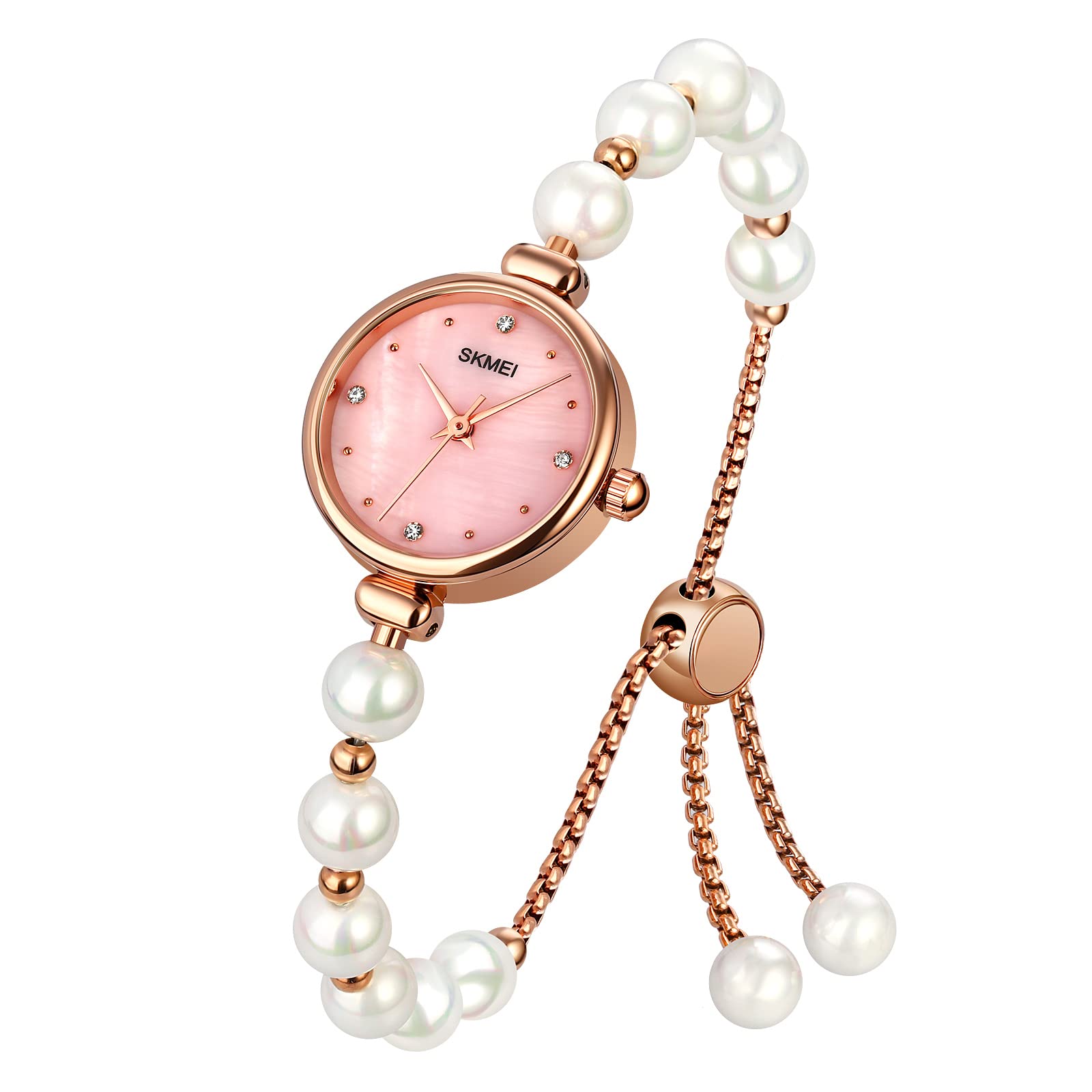 Tonnier Women's Analog Quartz Watch with Diamond Mosaic & Rose Gold Bracelet - Waterproof Dress Watch for Women | Perfect for Formal Events, Office Wear & Special Occasions