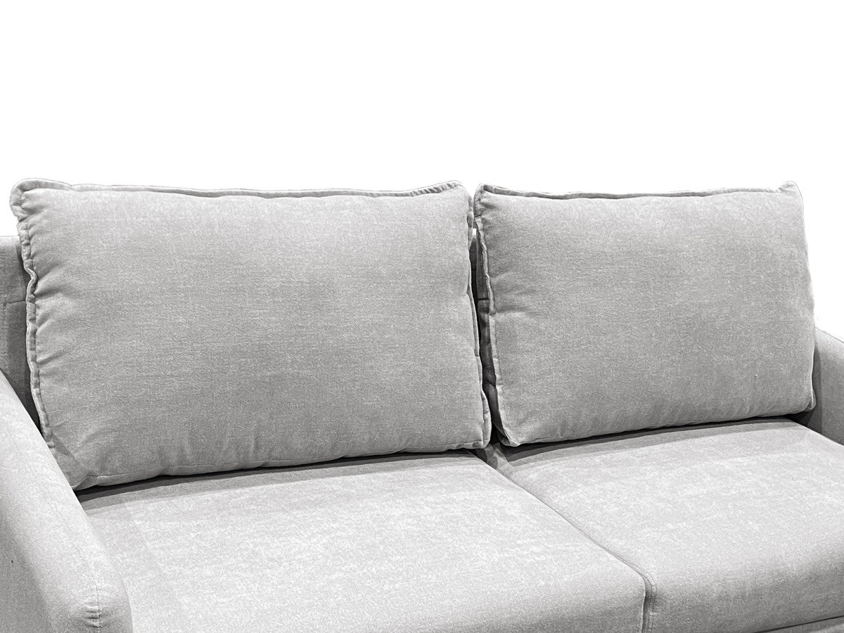 3 Seater Sofa Light Grey - Modern Living Room Furniture for Small Spaces, Apartments & Cozy Homes | Durable Fabric, Comfortable Cushions | Perfect for Relaxing, Entertaining & Family Gatherings