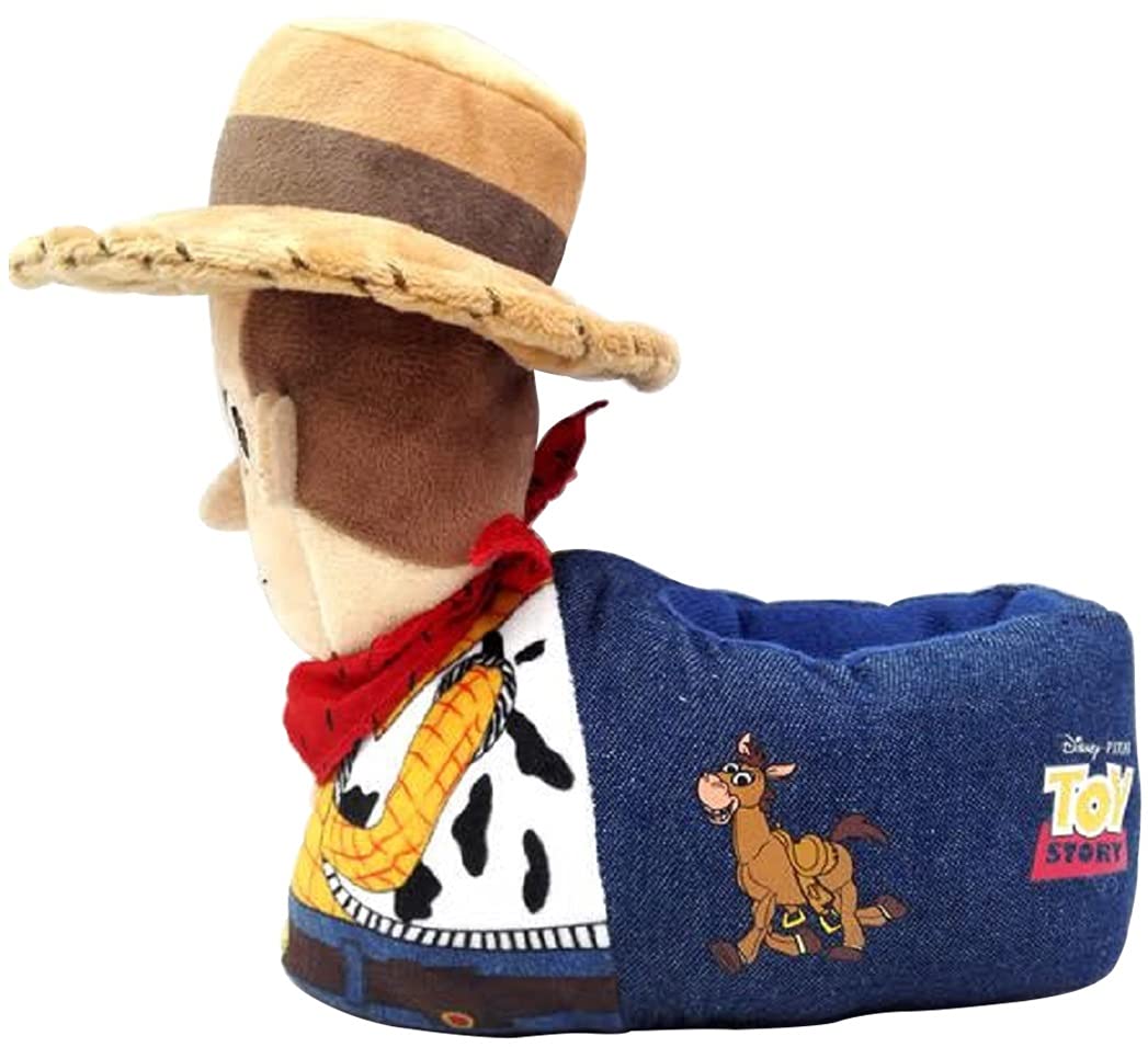 Disney Toy Story Woody Slippers for Boys - Soft & Comfortable Kids' House Shoes - Perfect for Indoor Play, Movie Nights & Disney-Themed Parties
