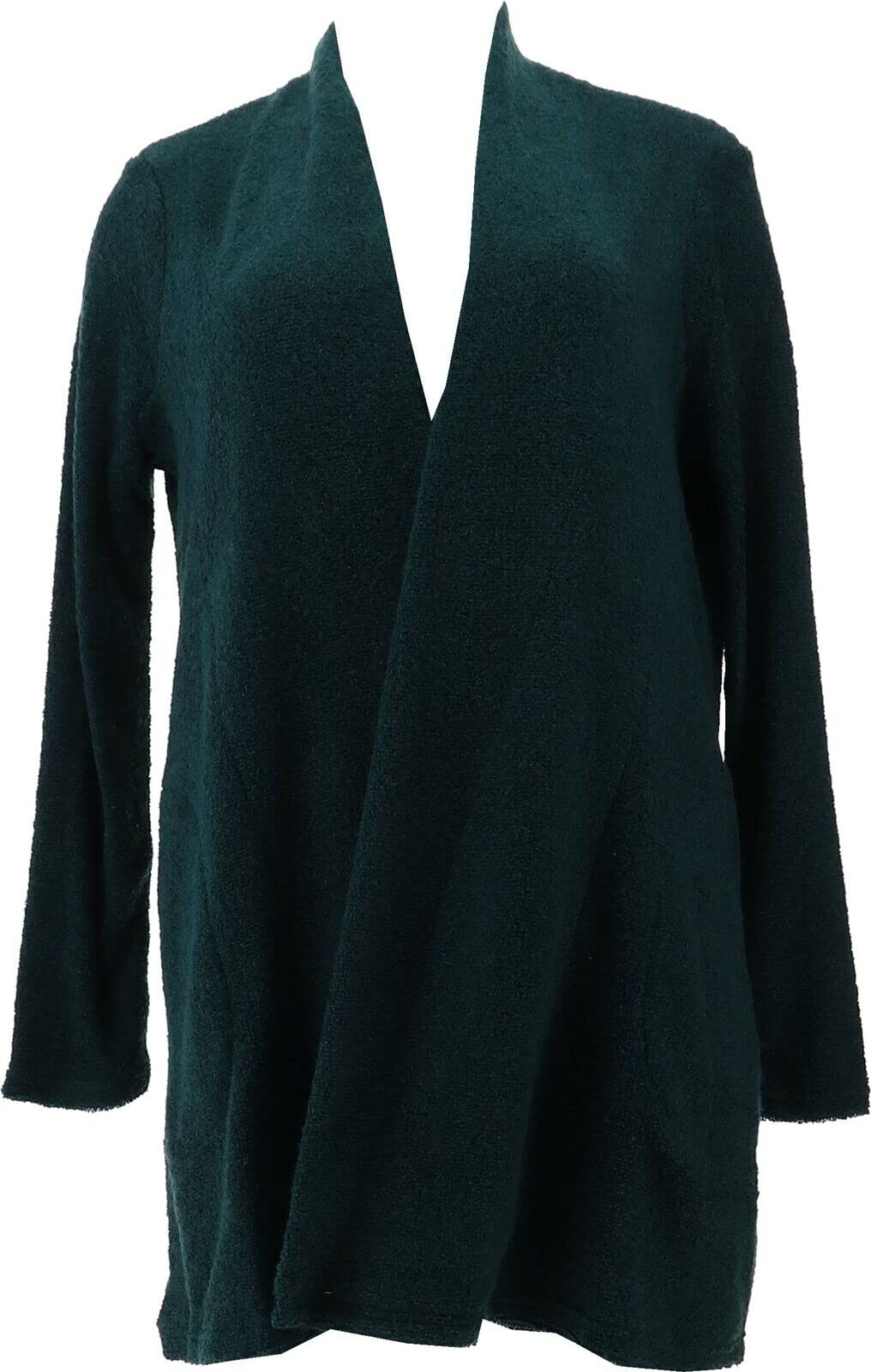 Nina Leonard Women's Cozy Knit Cardigan with Pockets - Soft Long Sleeve Open Front Sweater for Fall & Winter - Perfect for Office, Lounge & Casual Outings