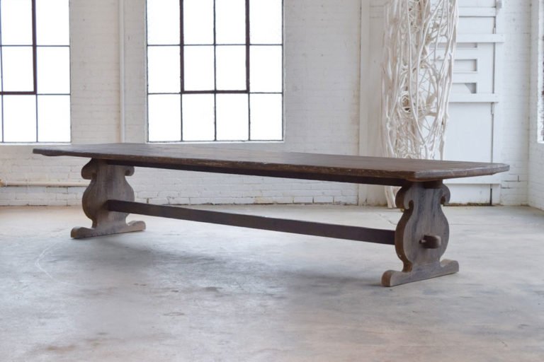 Handmade Indian Designer Wooden Rectangular Dining Table - Solid Wood Farmhouse Table for Kitchen & Dining Room - Perfect for Family Gatherings & Dinner Parties