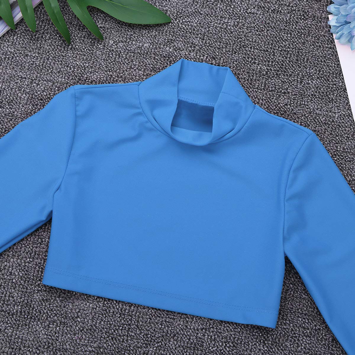 Nikiikoo Girls Long Sleeve Turtleneck Dance Top - Ballet, Gymnastics & Sports Crop Shirt for Kids - Perfect for Dance Classes, Performances & Active Play