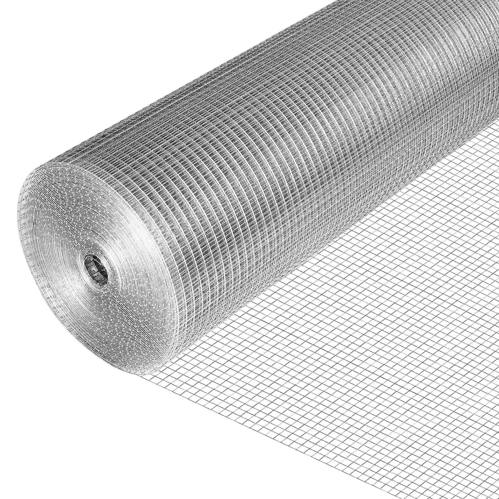 36in x 100ft 1/2 Inch 19 Gauge Hot Dipped Galvanized Welded Wire Mesh - Heavy Duty Chicken Coop Fence, Garden Plant Protection, Poultry Netting & Animal Cage Screen - Ideal for Backyard Farming, DIY Projects & Secure Enclosures