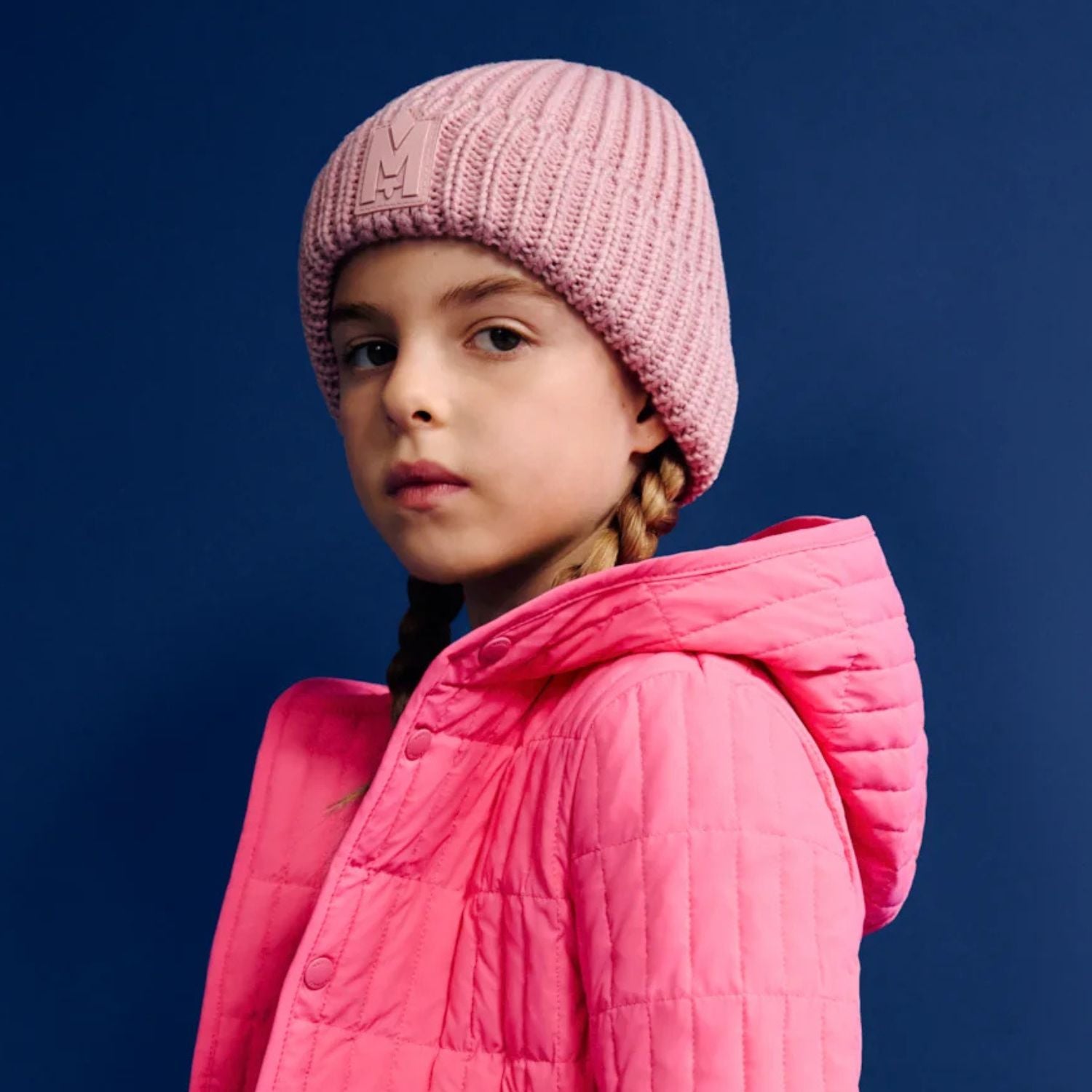 Kids JUDE MZ Hand Knit Ribbed Cuff Beanie Hat - Warm Winter Toque for Boys & Girls - Perfect for Snow Play, Skiing & Outdoor Activities