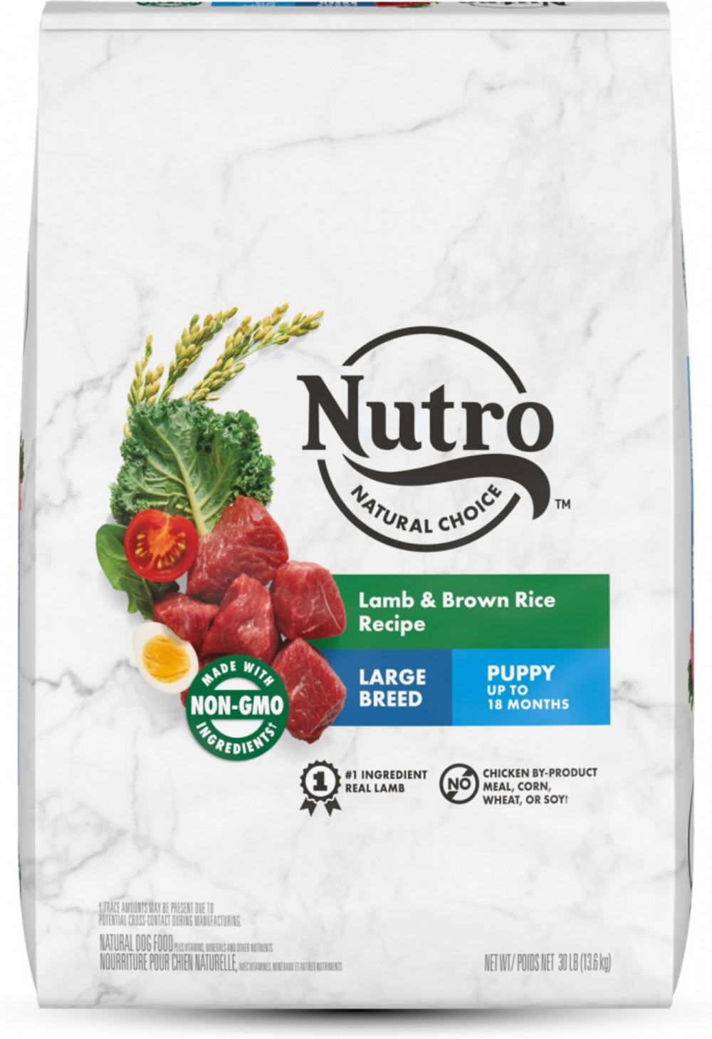 Nutro Wholesome Essentials Large Breed Puppy Dry Dog Food - Pasture Raised Lamb & Rice Recipe for Healthy Growth | Perfect for Active Large Breed Puppies at Home or Outdoor Adventures