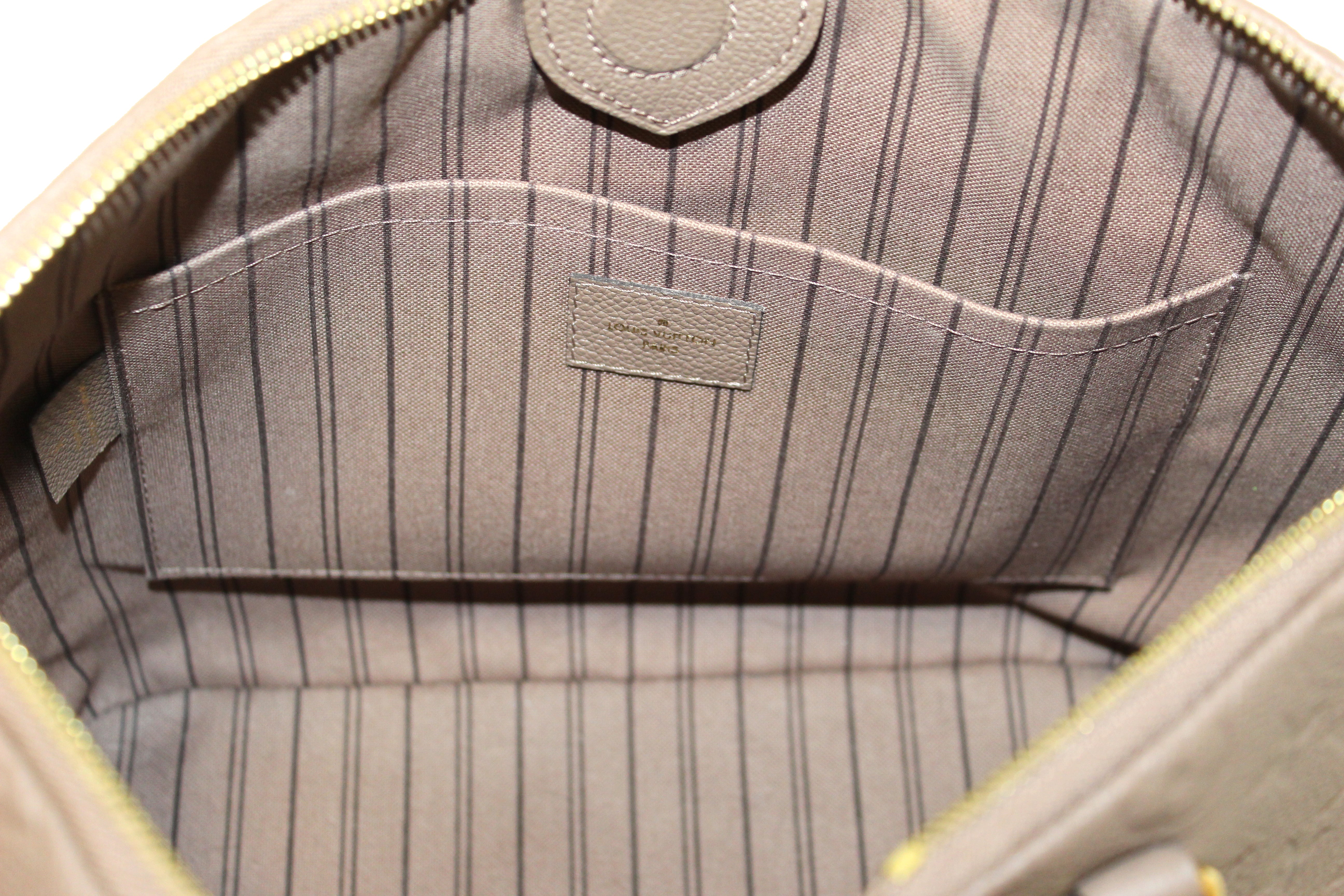 Authentic Louis Vuitton Monogram Empreinte Leather Mazarine MM Bag in Gray - Luxury Designer Handbag for Women, Perfect for Work, Travel & Everyday Use
