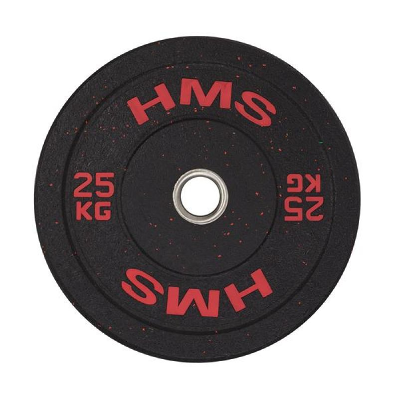 Olympic Bumper Plates 25kg (55lbs) - High-Quality Red Rubber Weight Plates for CrossFit, Powerlifting & Home Gym Workouts