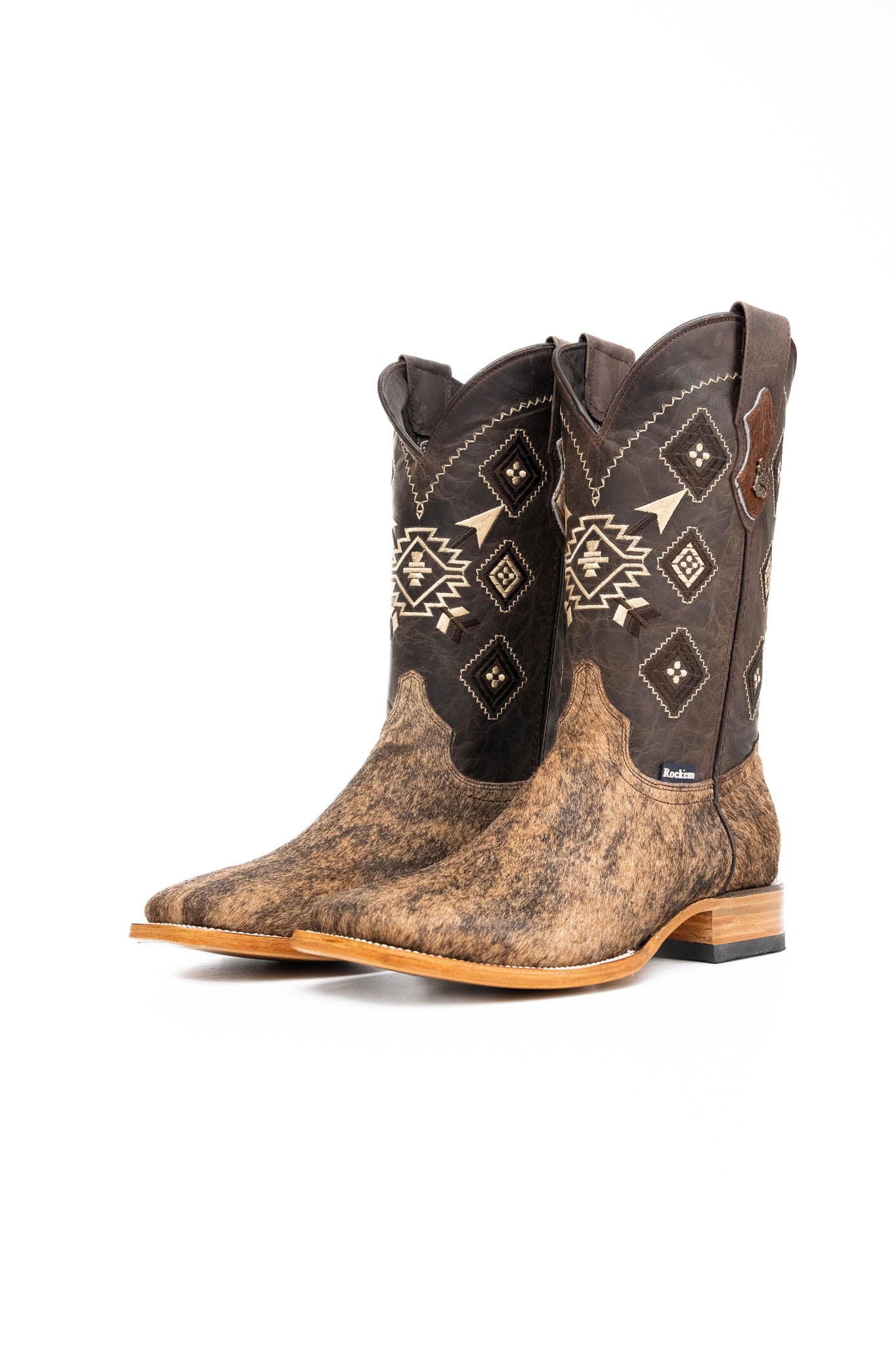 **Men's Genuine Cowhide Square Toe Cowboy Boots - Size 11 (NM108) - Durable & Comfortable for Western Riding, Country Fashion & Outdoor Work**