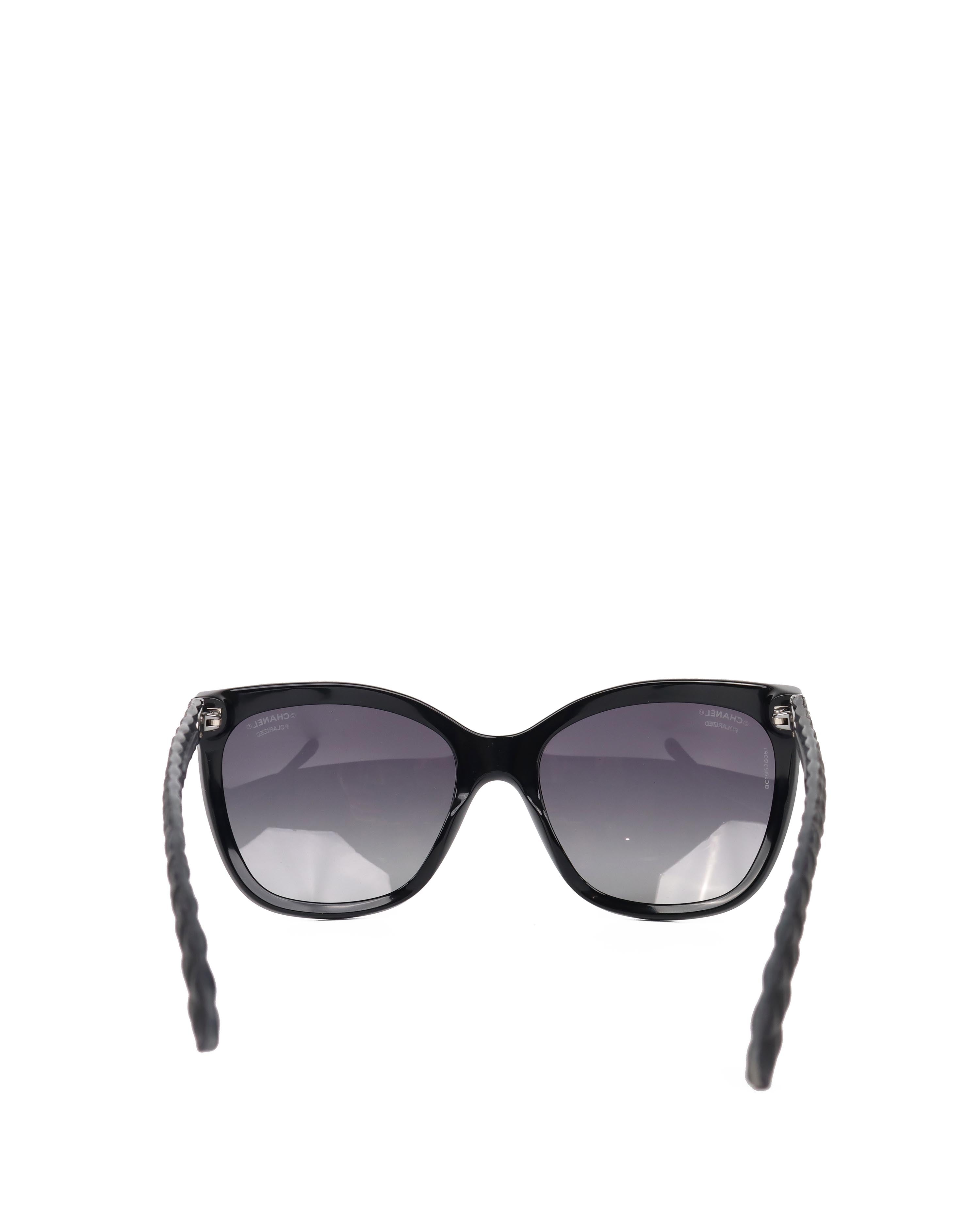 Chanel 5288Q Black Cat Eye Sunglasses for Women - Luxury Designer Shades for Beach, Driving & Fashion Outfits