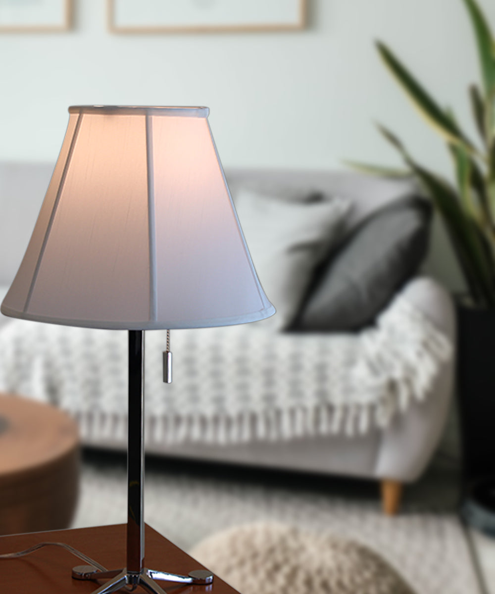 14W x 11H White Empire Shantung Lamp Shade - Elegant Lighting for Living Room, Bedroom & Dining Room Decor