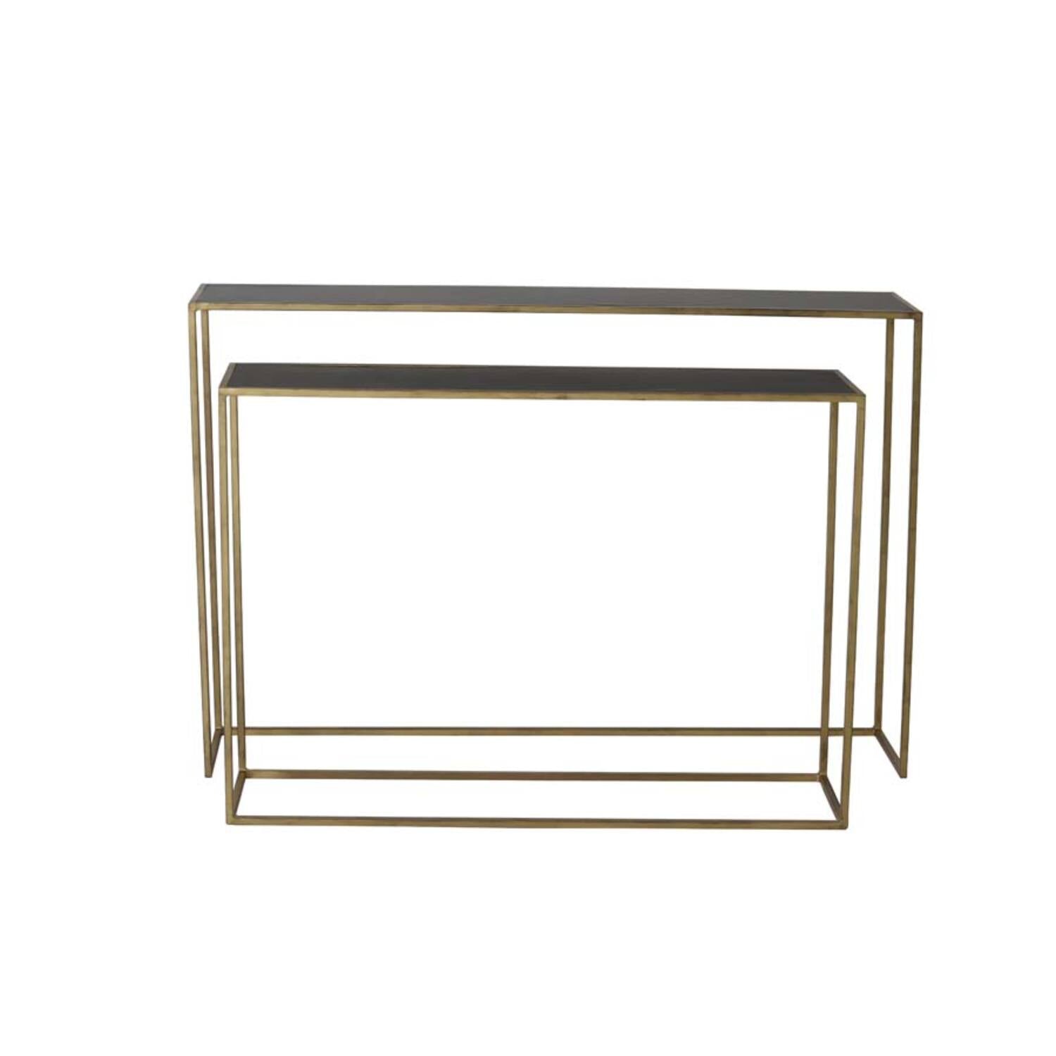 Boca Console Table - Black & Gold Finish - Elegant Entryway & Living Room Furniture for Home Decor