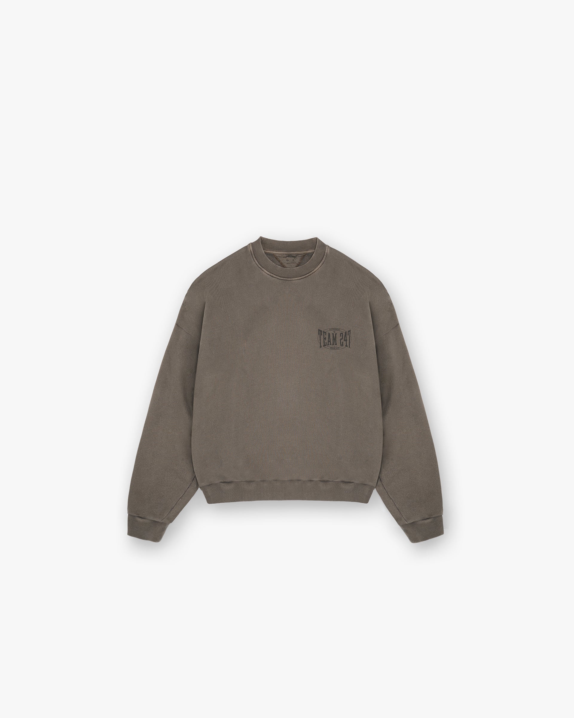 Everlast Training Camp Boxy Sweater - Washed Brown | 247 X | Comfortable & Stylish Workout Hoodie for Gym, Running & Casual Wear
