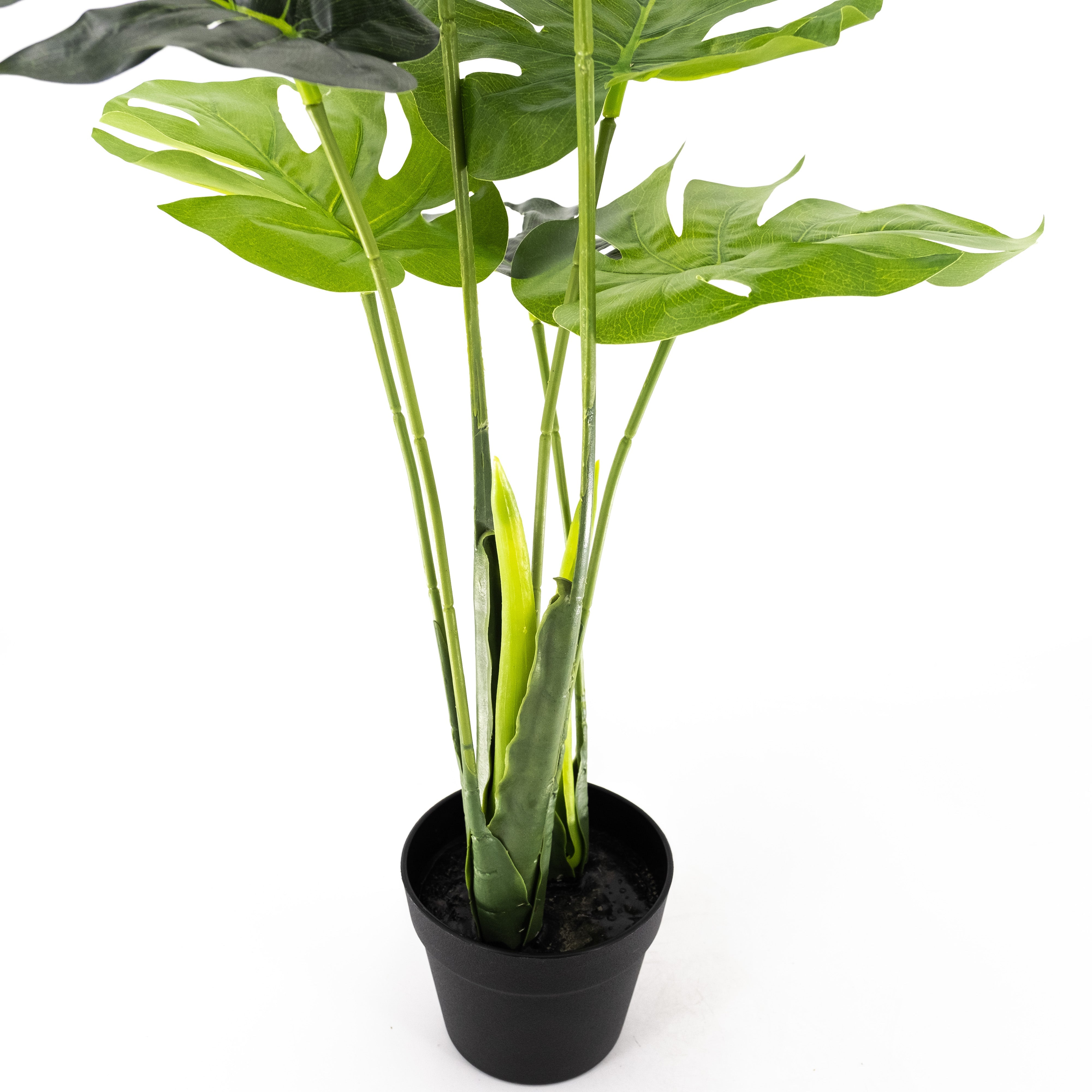 70cm Artificial Monstera Plant - Lifelike Fake Tropical Foliage for Home Decor, Office, and Indoor Greenery