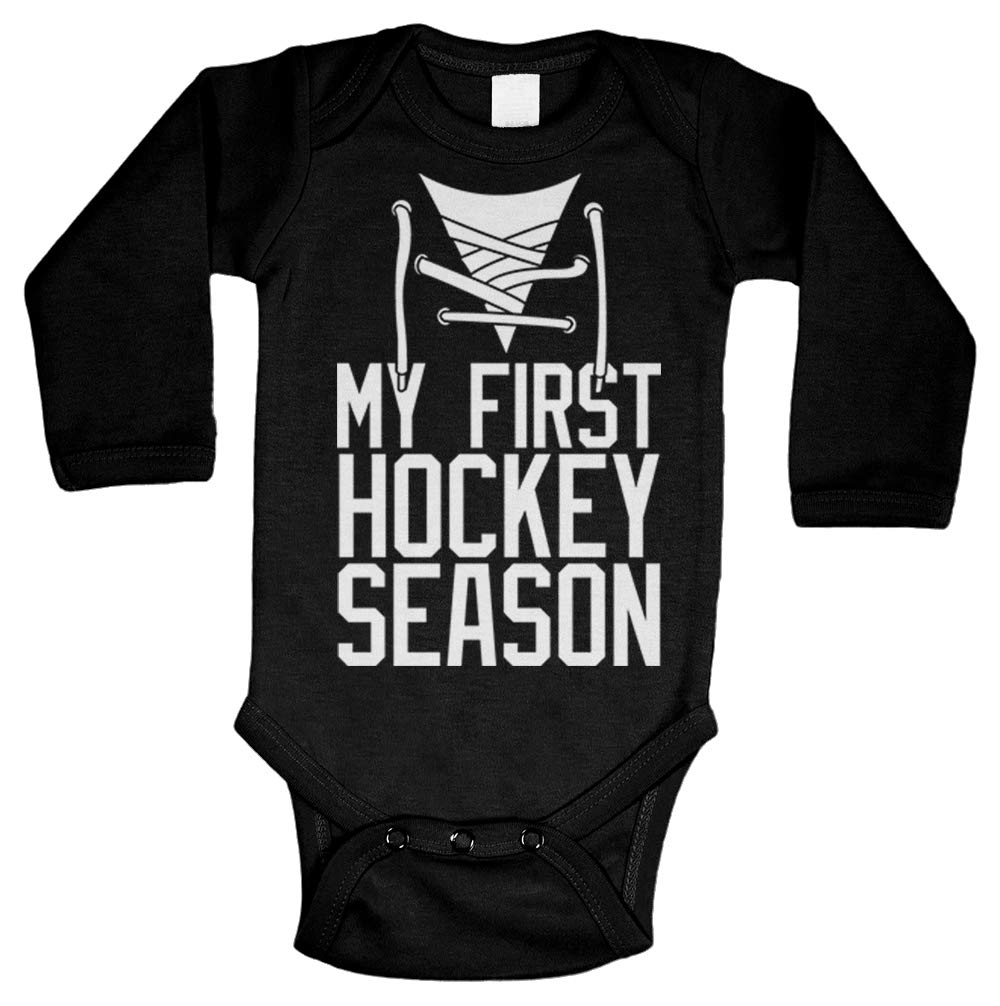My First Hockey Season Baby Bodysuit - Cute Sports Fan Outfit for Infants - Perfect for Game Day, Photo Shoots & Playtime