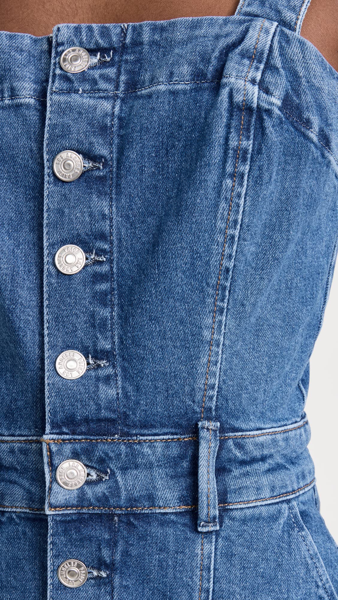 PAIGE Women's Maddy Denim Dress - Stylish Blue Denim Midi Dress for Casual Outings & Summer Wear | Perfect for Brunch, Shopping & Date Nights