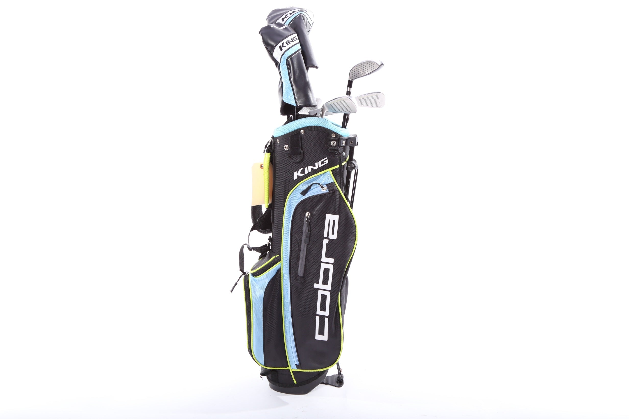 Cobra King Junior Golf Club Set - Right Hand Youth Driver, Fairway Wood, Hybrid, 7 Iron, 9 Iron, Sand Wedge & Putter - Perfect for Young Golfers Learning & Practicing on the Course