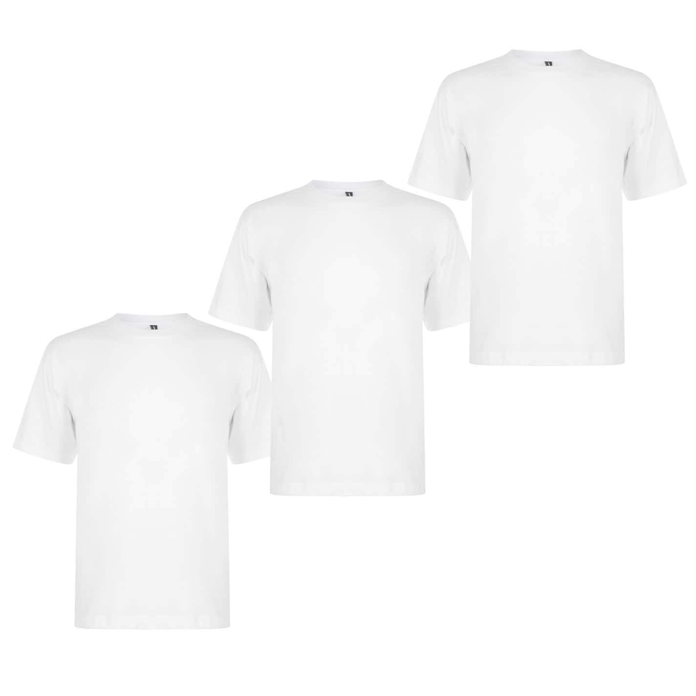 DONNAY Men's 3 Pack Crew Neck Short Sleeve T-Shirts - Soft Cotton Casual Basic Tees for Everyday Wear - White (Size XXXX Large) - Perfect for Gym, Work & Weekend Outfits