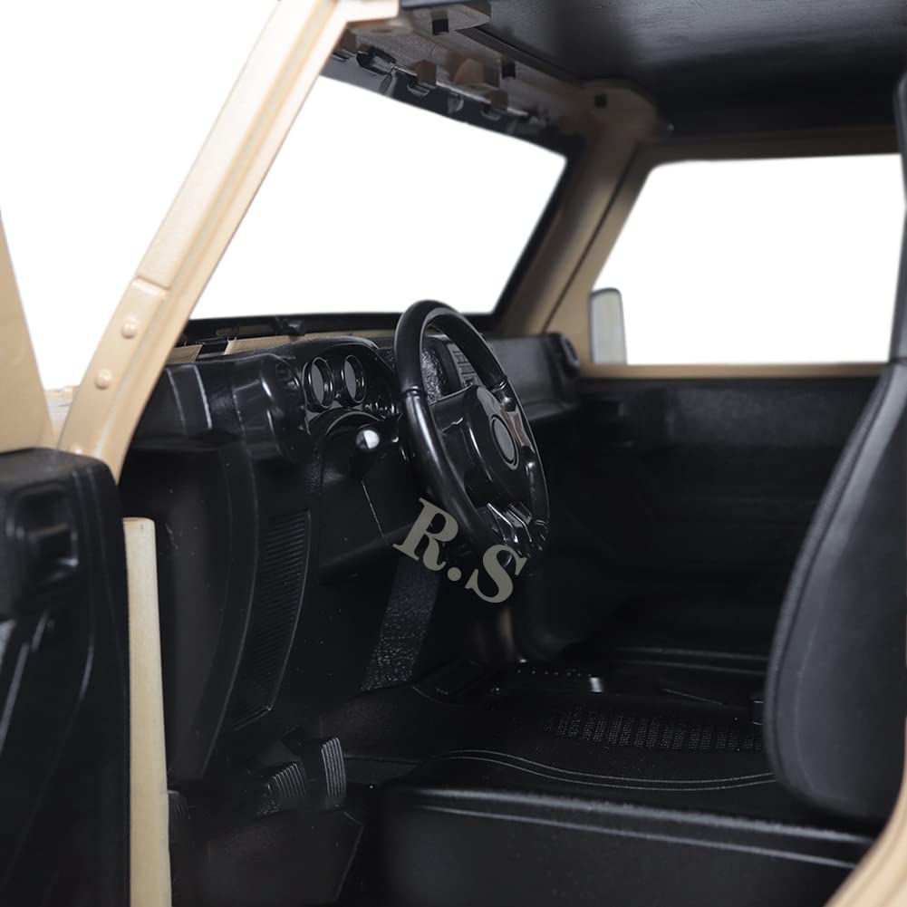 1/10 Scale RC Car Body Shell - 313mm Wheelbase Wrangler JK Rubicon 4 Door Hard Body Kit for Axial SCX10 90046 90047 & RGT EX86100 RC Crawler | Off-Road Adventure & Trail Crawling Accessory