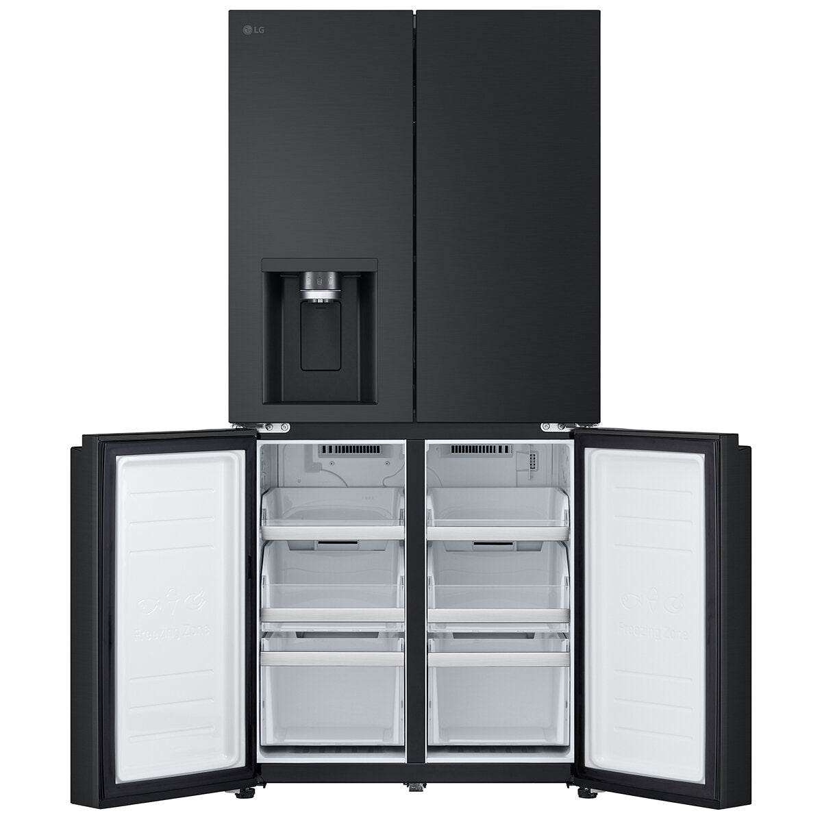 LG 508L French Door Refrigerator with Slim In-Door Ice & Water Dispenser - Matte Black (GF-L500MBL) - Perfect for Modern Kitchens & Open-Concept Homes
