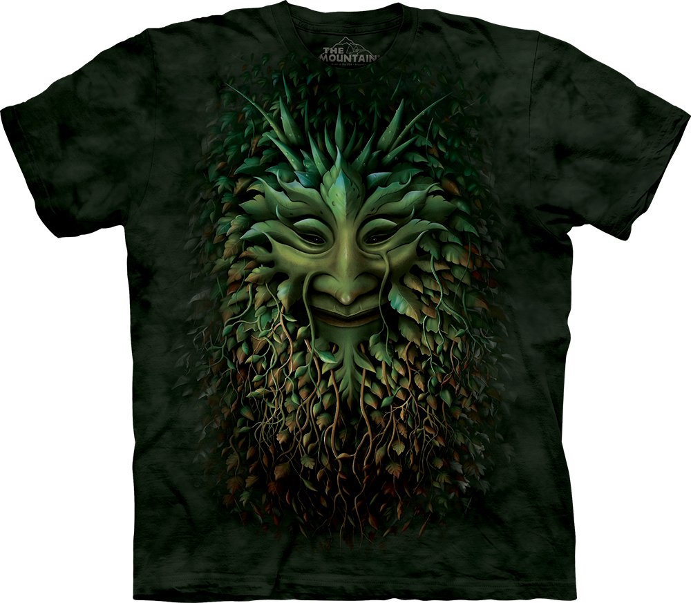 The Mountain Green Man Graphic T-Shirt for Men | Cool & Comfortable Cotton Tee for Casual Wear, Outdoor Activities & Gifts