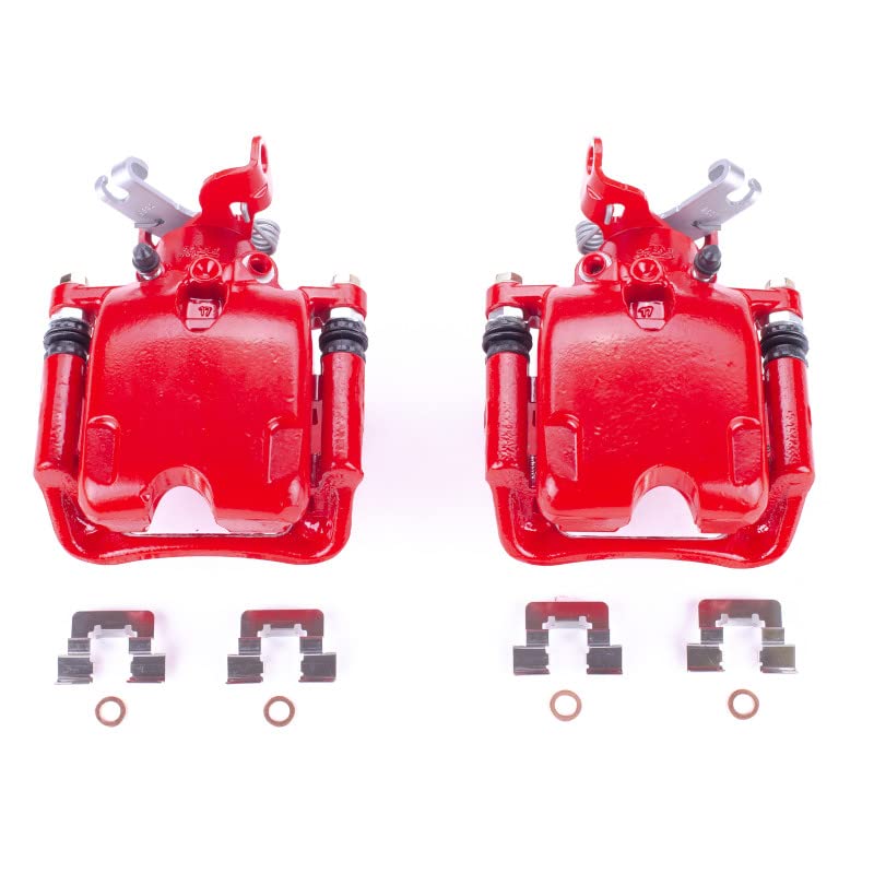 Power Stop S5400A High-Temp Red Powder Coated Brake Calipers - Compatible with Buick LaCrosse, Regal, Cadillac XTS, Chevrolet Impala & Malibu - Durable Performance Brake Upgrade for Daily Driving & High-Speed Conditions