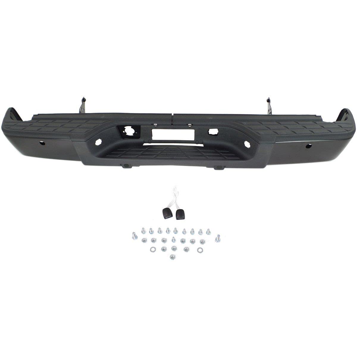 Primered Rear Bumper Assembly for 2007-2013 Chevy Silverado & GMC Sierra 1500 with Parking Sensors (GM1103149) - Durable Replacement Bumper for Truck Protection & Off-Road Use