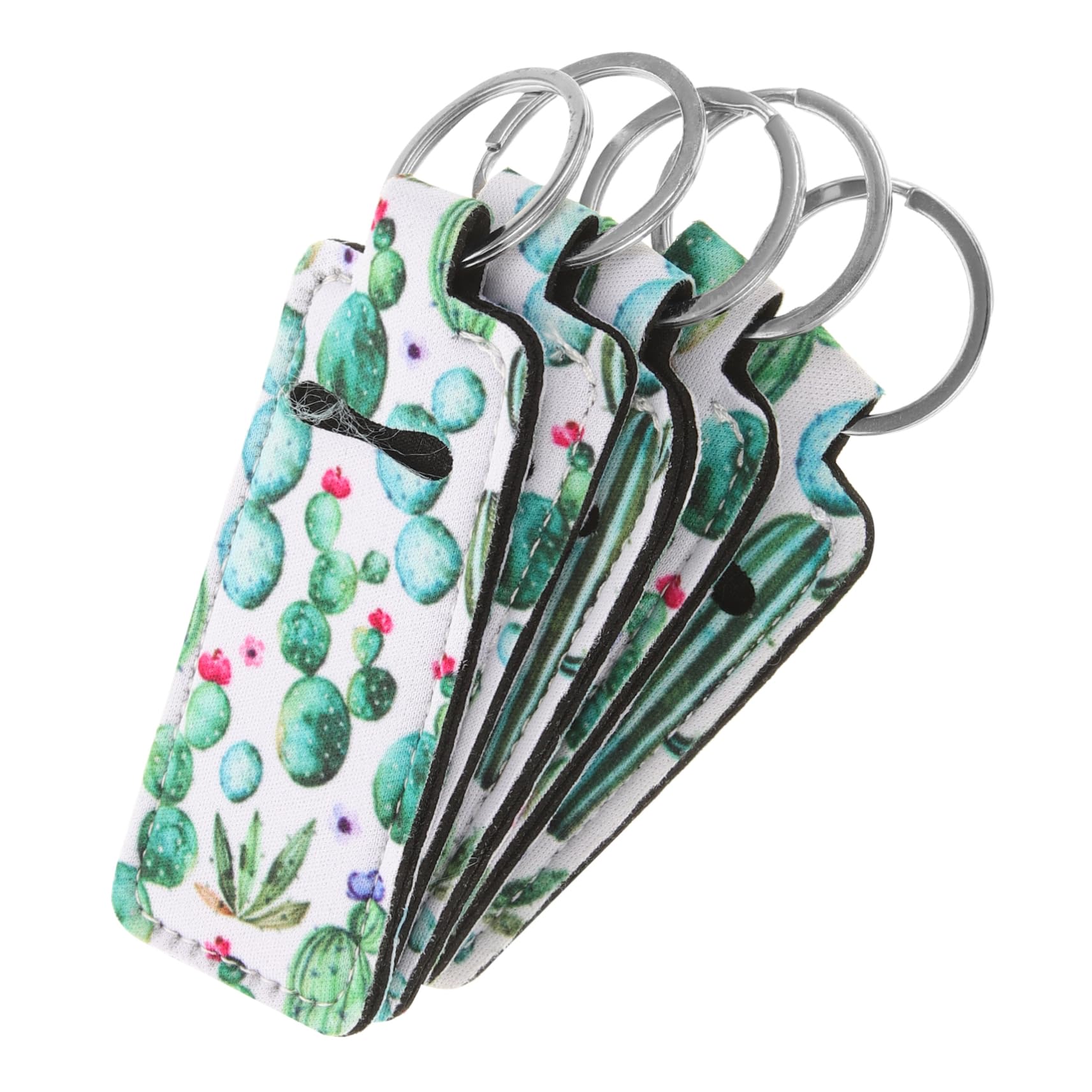 Yardwe 20 Pcs Square Keychain Lip Balm Holder - Travel Makeup Organizer & Toiletry Bag for Lipstick, Lip Gloss - Neoprene Key Holder Sleeve - Perfect for Travel, Gym, and Daily Cosmetics Storage