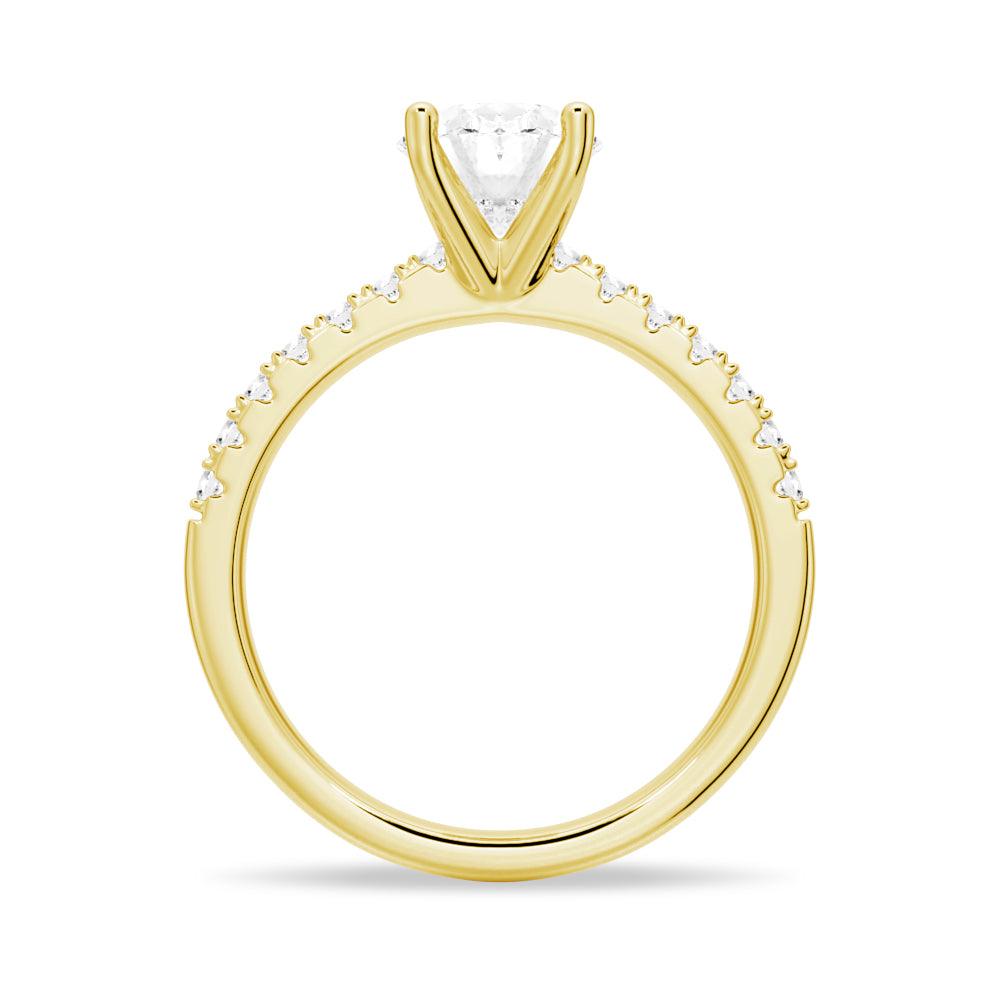 Petite Micropavé Oval Moissanite Engagement Ring - Dainty Wedding Band for Women, Promise Ring, Anniversary Gift - Perfect for Proposals, Bridal Jewelry & Special Occasions