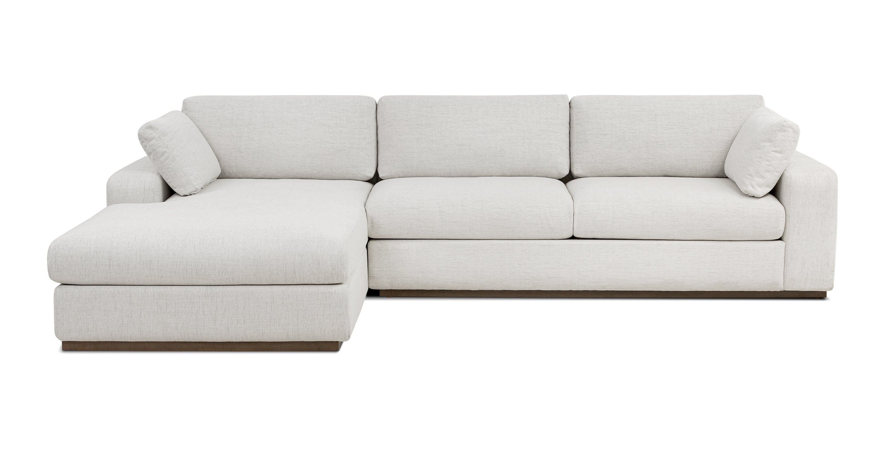 Malaga Left Facing Sectional Sofa - Modern L-Shaped Couch for Living Room, Family Room & Home Theater | Comfortable Fabric Upholstery with Reversible Chaise
