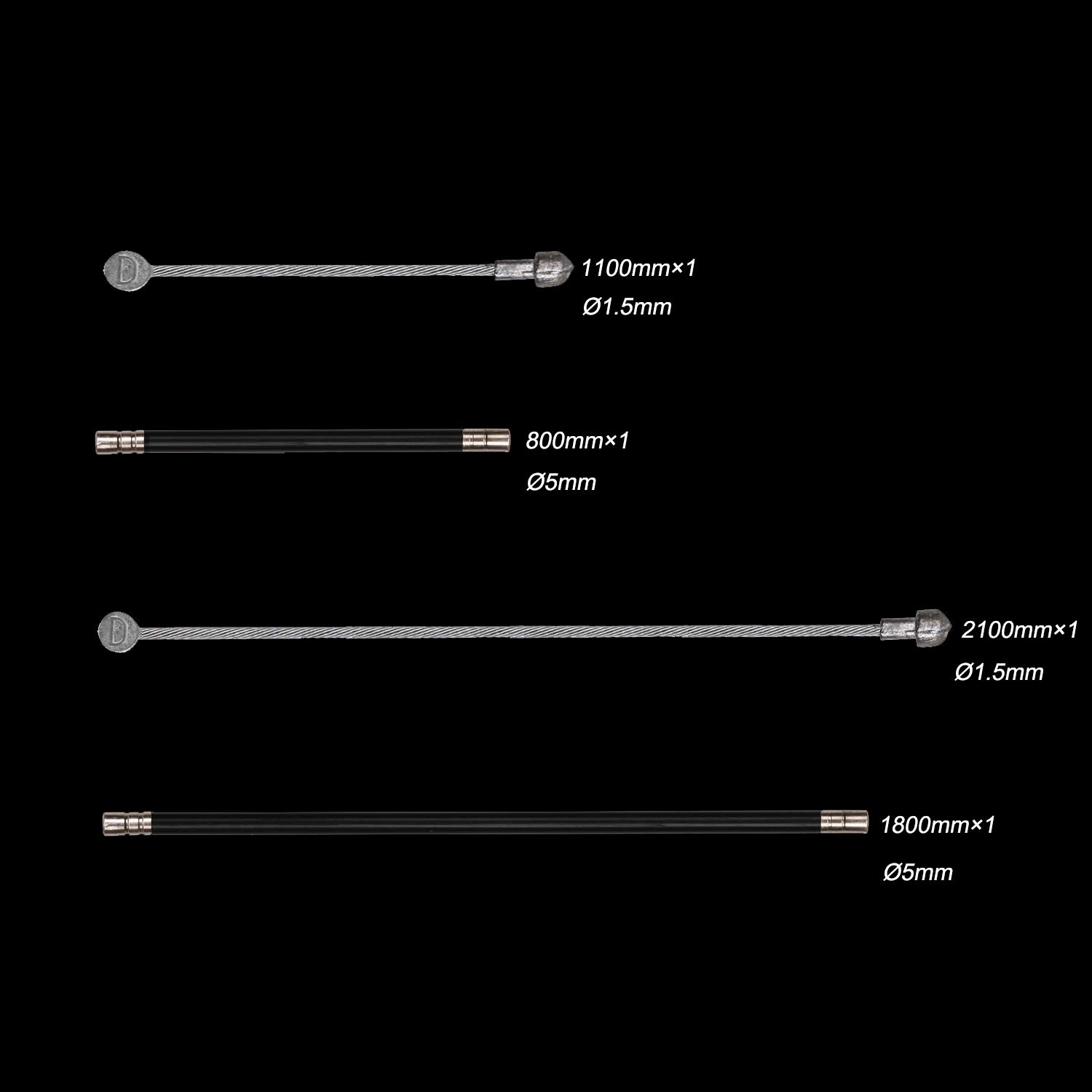 Zonkie Bike Brake Cable Set - Universal Brake Cables for Mountain Bikes & Road Bikes | Durable Braking System for Cycling, Commuting & Outdoor Adventures