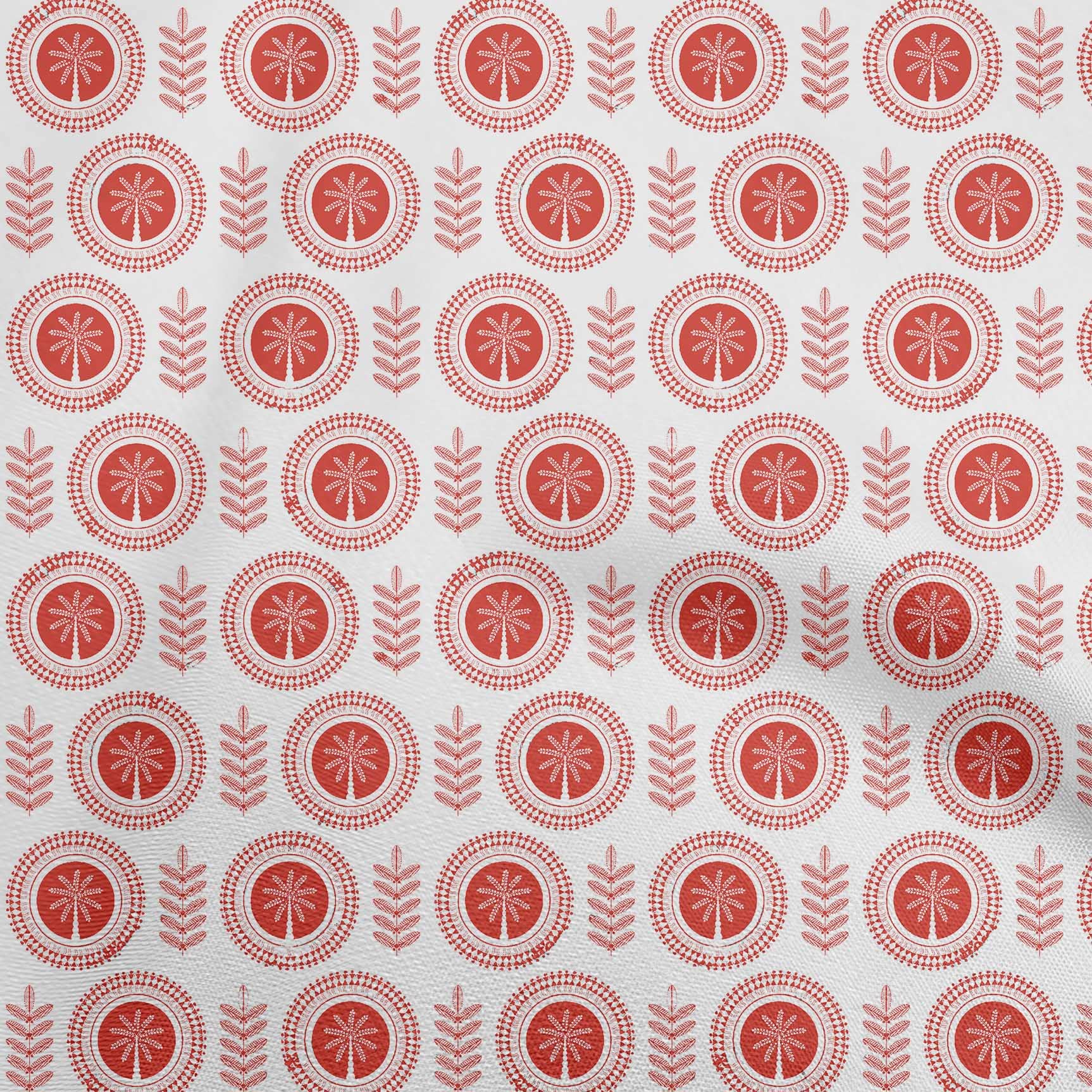 oneOone Polyester Spandex Red Asian Floral Print Fabric - 56 Inch Wide Dress Material by The Yard | Perfect for DIY Dresses, Skirts & Home Decor Projects