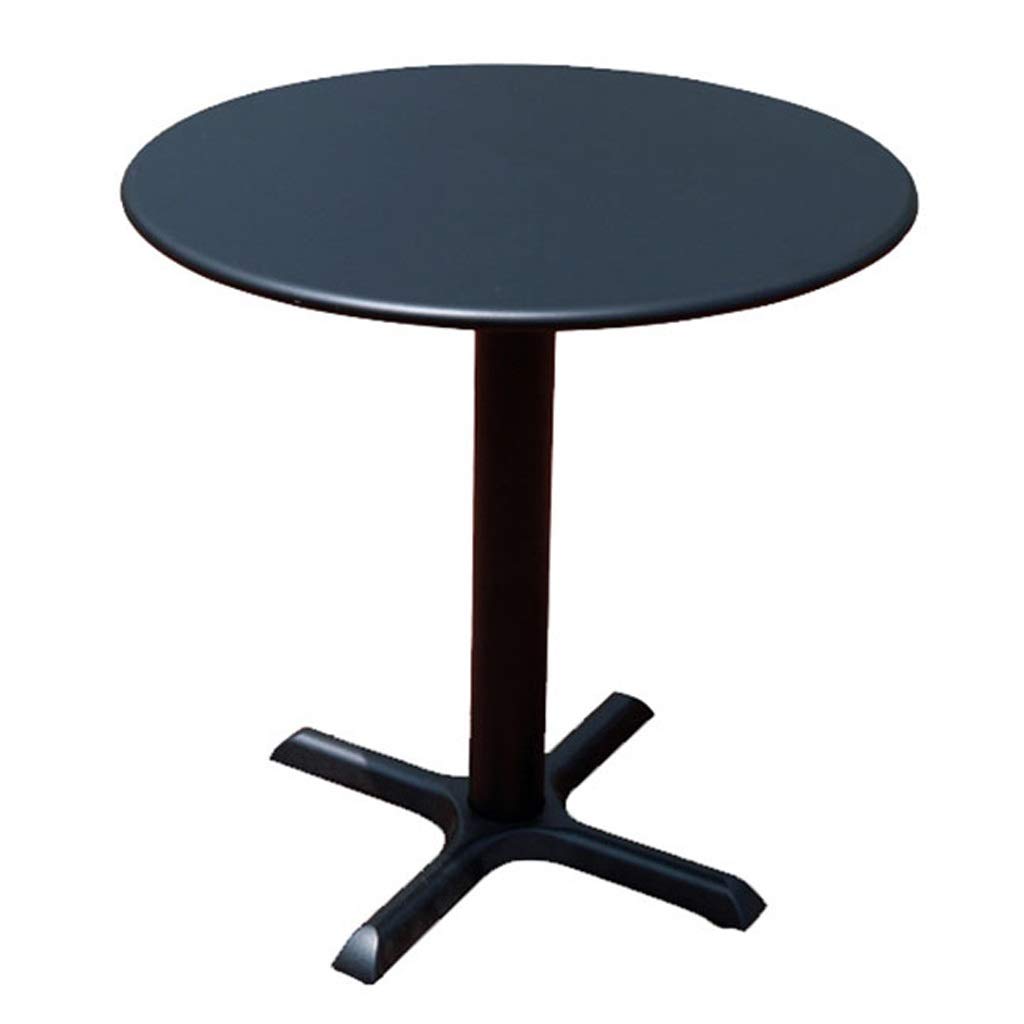 Round Outdoor Table - Wrought Iron Cafe Coffee Table for Garden, Balcony, Bar, or Patio - Perfect for Dining, Working, or Relaxing Outdoors