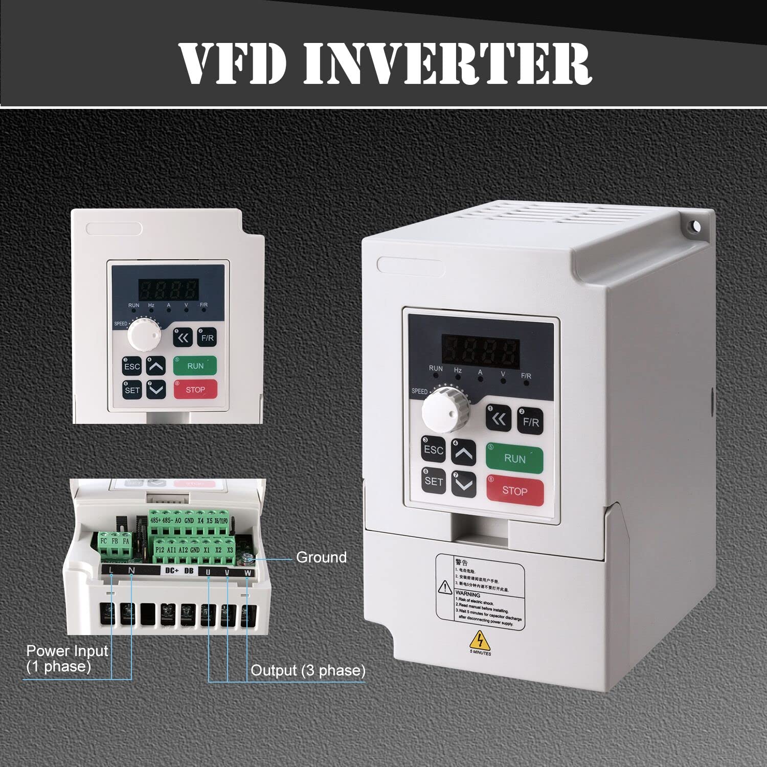 2.2KW 80mm Water Cooled CNC Spindle Motor Kit with VFD, Pump & ER20 Collet Set - Perfect for CNC Router Engraving, Woodworking & Metal Cutting