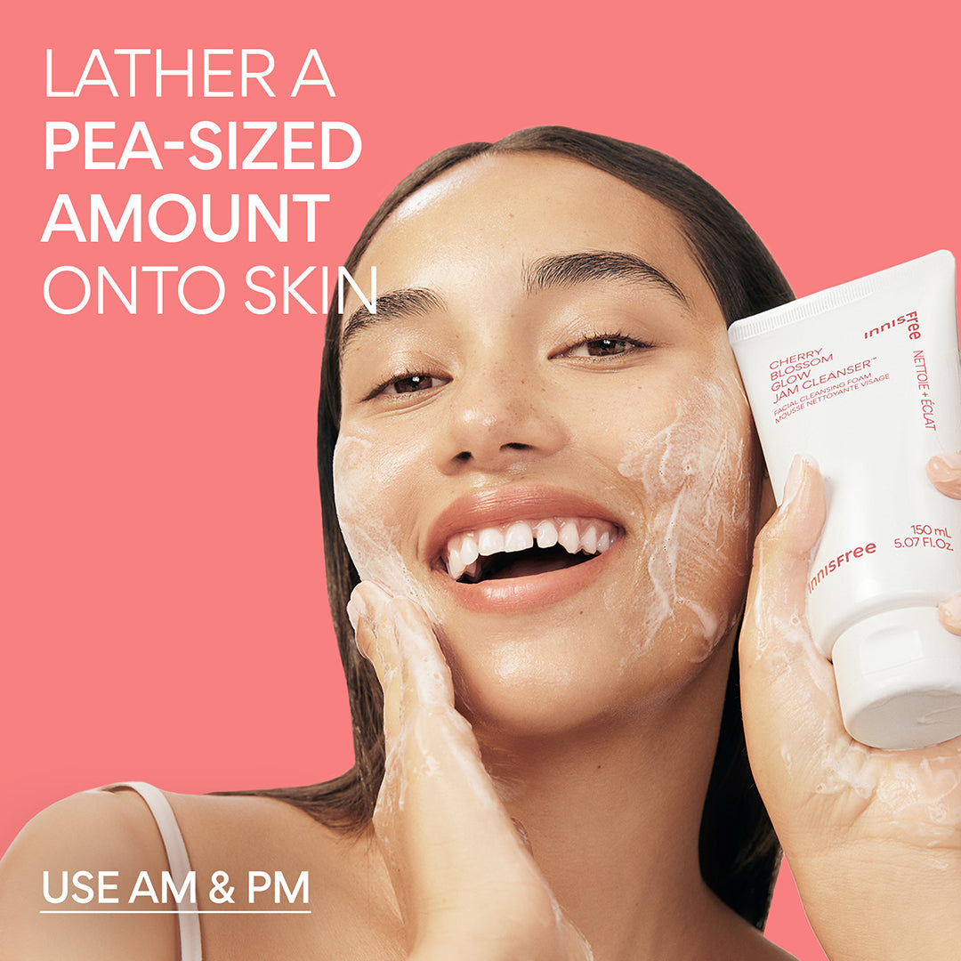 Cherry Blossom Glow Jam Cleanser - Brightening & Hydrating Face Wash for Radiant Skin | Perfect for Morning & Night Skincare Routine