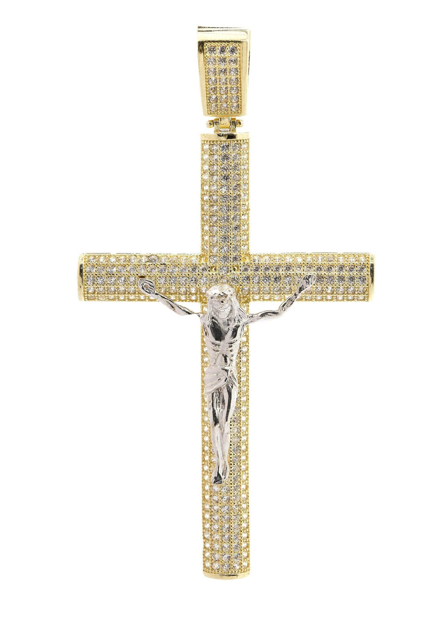 10K Gold Cross Pendant for Women & Men - 9.2 Grams Religious Jewelry Gift for Baptism, First Communion & Everyday Wear