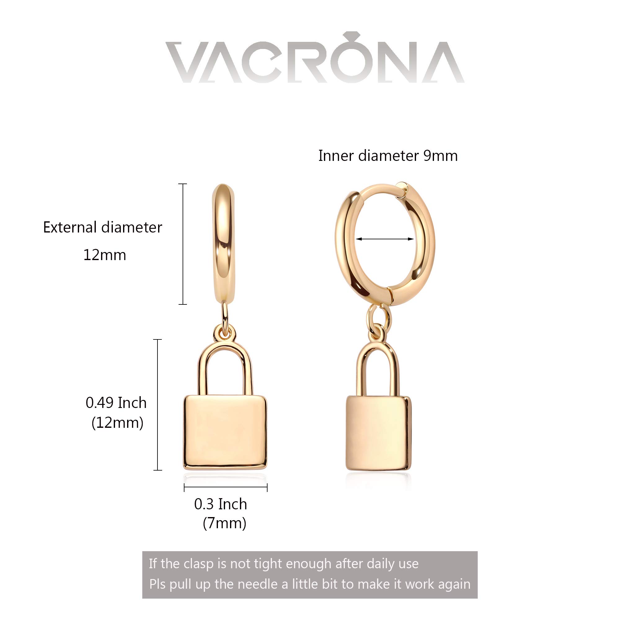 VACRONA 14k Gold Plated Heart Huggie Hoop Earrings for Women - Small Dainty Hoops for Everyday Wear, Gift & Special Occasions