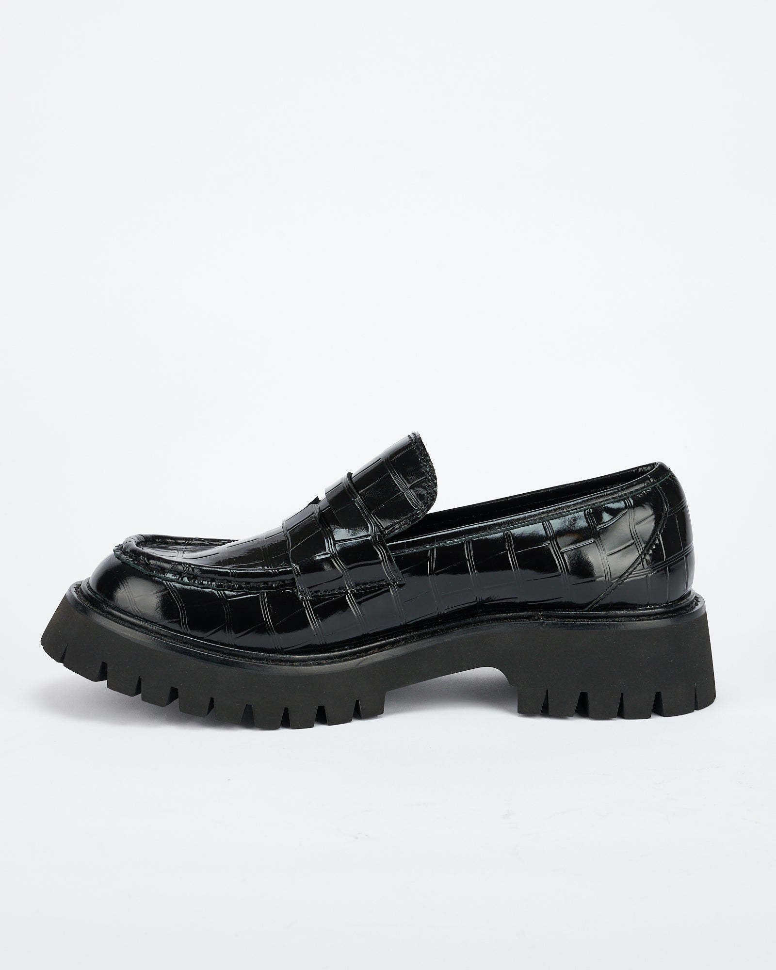 Premium Black Crocodile Embossed Leather Maritime Loafers for Men - Comfortable & Stylish Slip-On Shoes for Business Casual, Office, and Formal Occasions