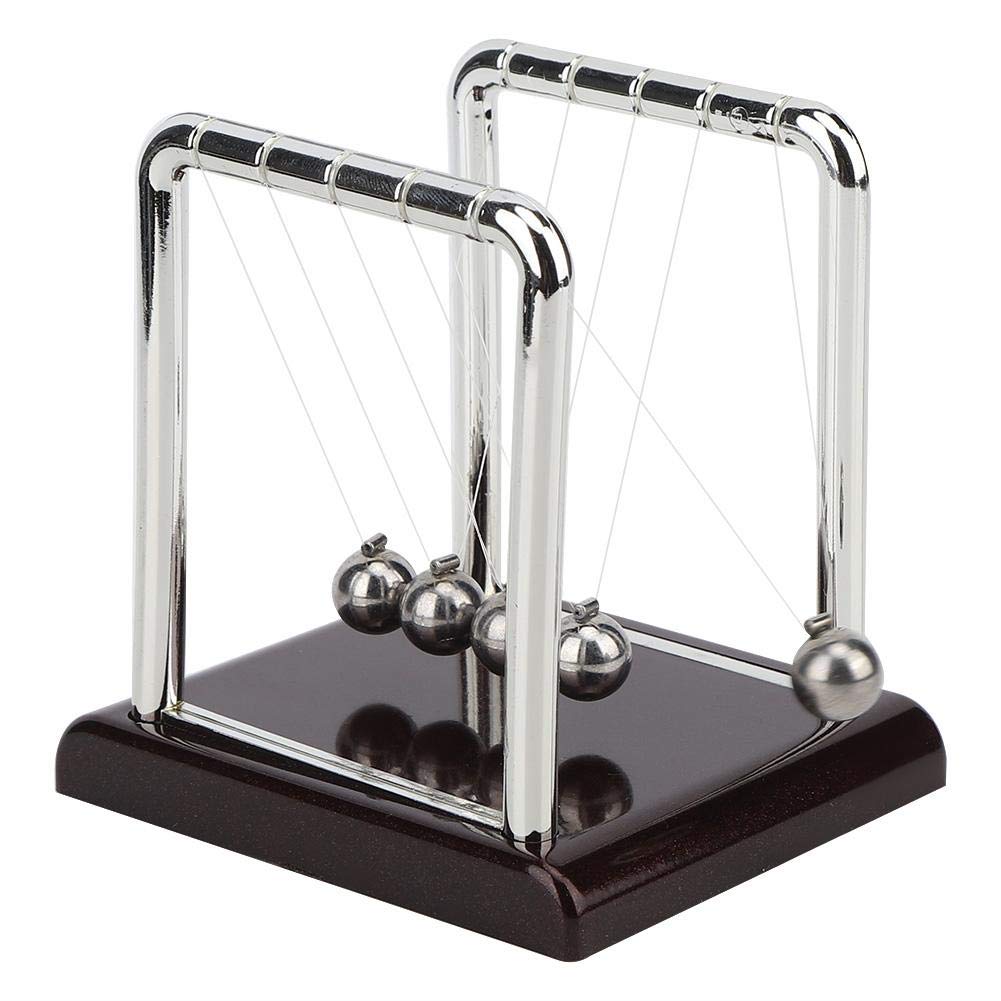 Focket Newtons Cradle - Square Balance Pendulum Ball Physics Toy with Solid Metal Balls | Classic Office Desk Decor for Teachers, Students & Kids | Perfect for Home Study, Office Table & Science Gifts | Stress Relief & Educational STEM Toy