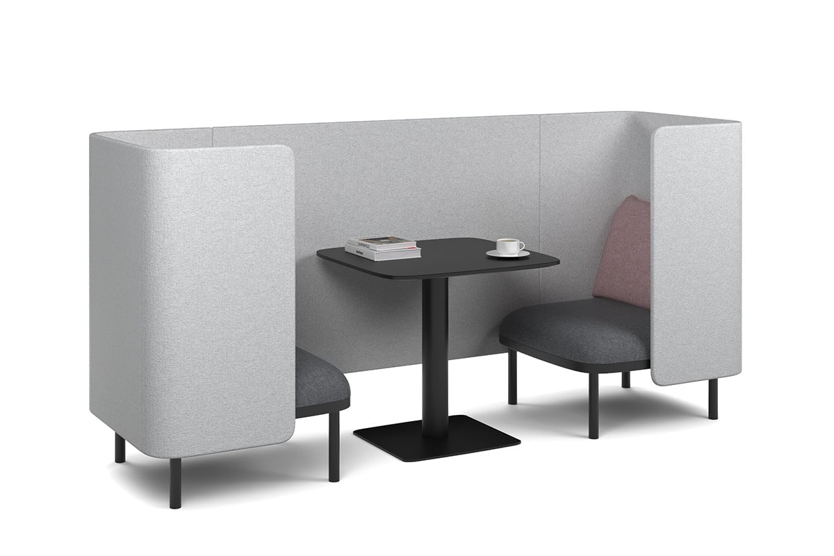 Comfortable Two Single Seater Privacy Pod Booth for Office, Library & Home - Soundproof Workstation with Adjustable Lighting