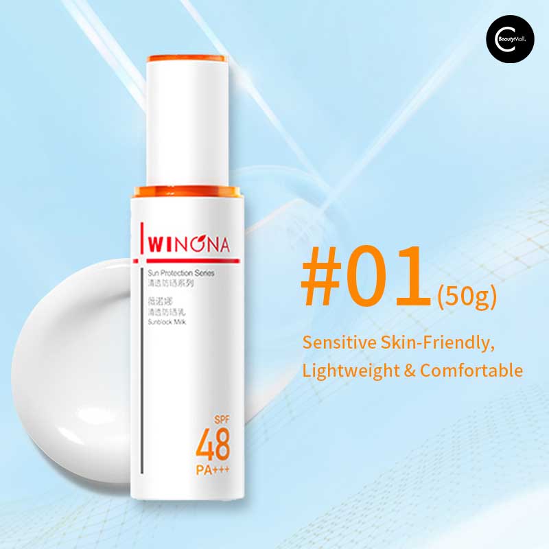 WINONA Ultra Light Sunscreen SPF 50+ PA+++ - Oil-Free Face Sunblock for Sensitive Skin - Daily Moisturizing Protection for Outdoor Activities & Beach Days