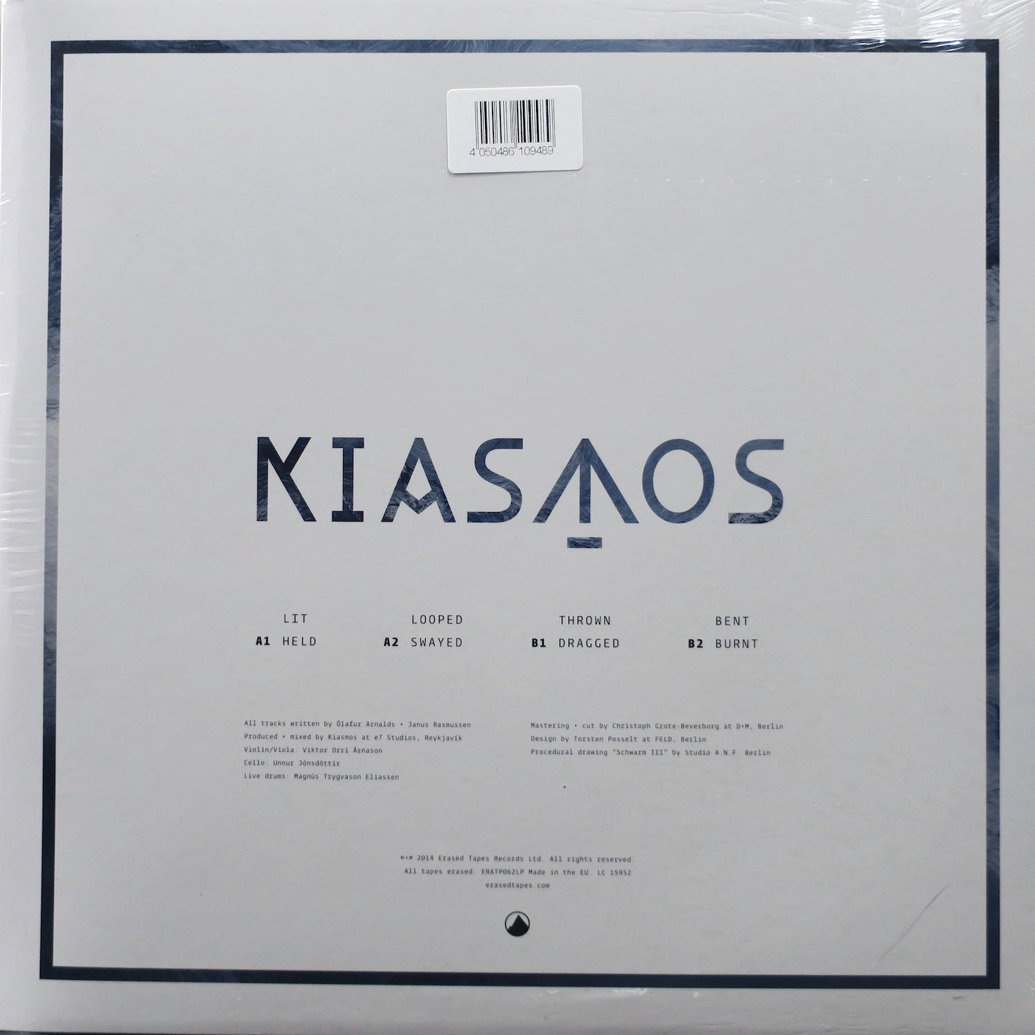 KIASMOS (Olafur Arnalds & Janus Rasmussen) Self-Titled Vinyl 2LP - 2014 Electronic Classical Music Album for Home Listening & DJ Mixing