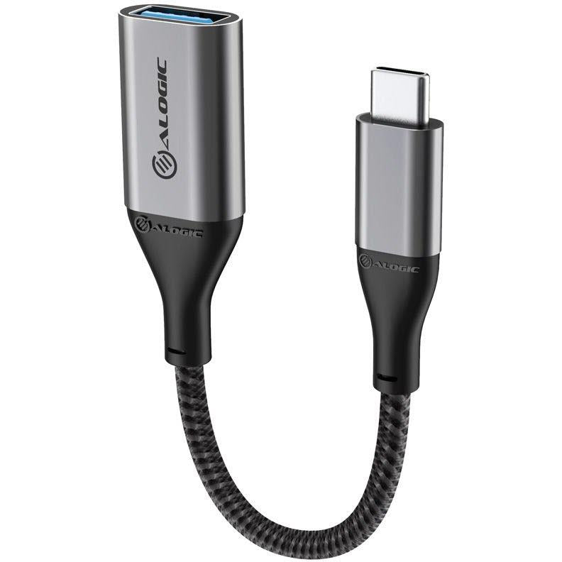 ALOGIC 15cm USB 3.1 Type C to USB A Adapter - Super Fast Data Transfer & Charging Cable - Space Grey - Perfect for MacBook, Samsung Galaxy, iPad Pro & More