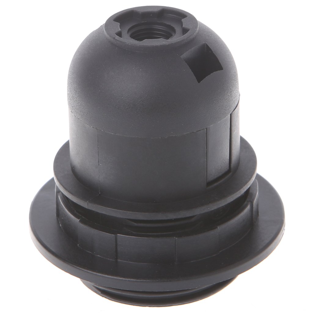 XISAOK E27 Lamp Bulb Holder - Edison Screw Cap Socket for Ceiling Light (White/Black) - Durable Pendant Light Fixture for Home, Office, and Commercial Spaces