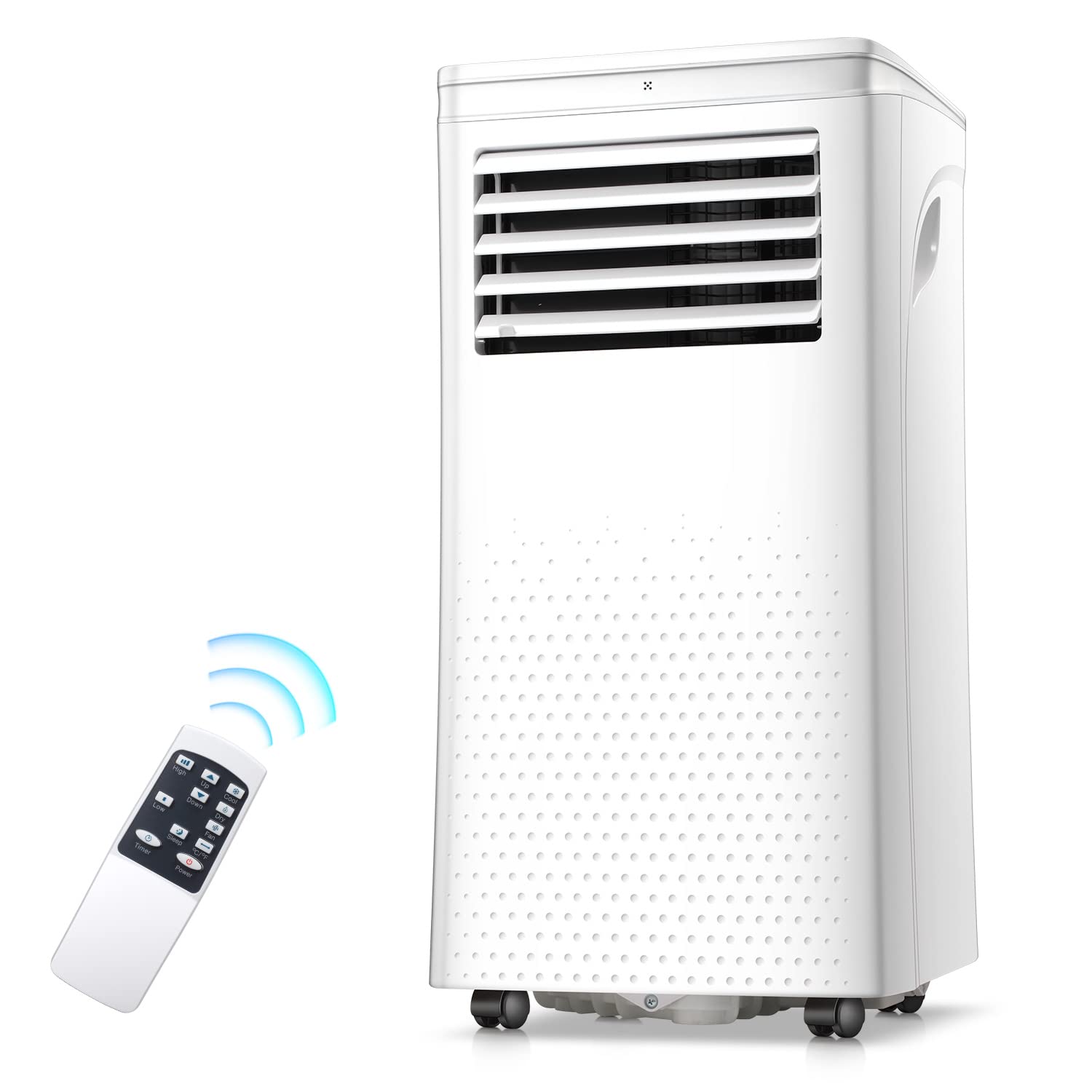 ZAFRO 10000BTU Portable Air Conditioner with Remote Control - 3-in-1 Cooling, Dehumidifier & Fan for Home, Office & Bedroom | White | ASHRAE Certified | Perfect for Small Rooms & Apartments