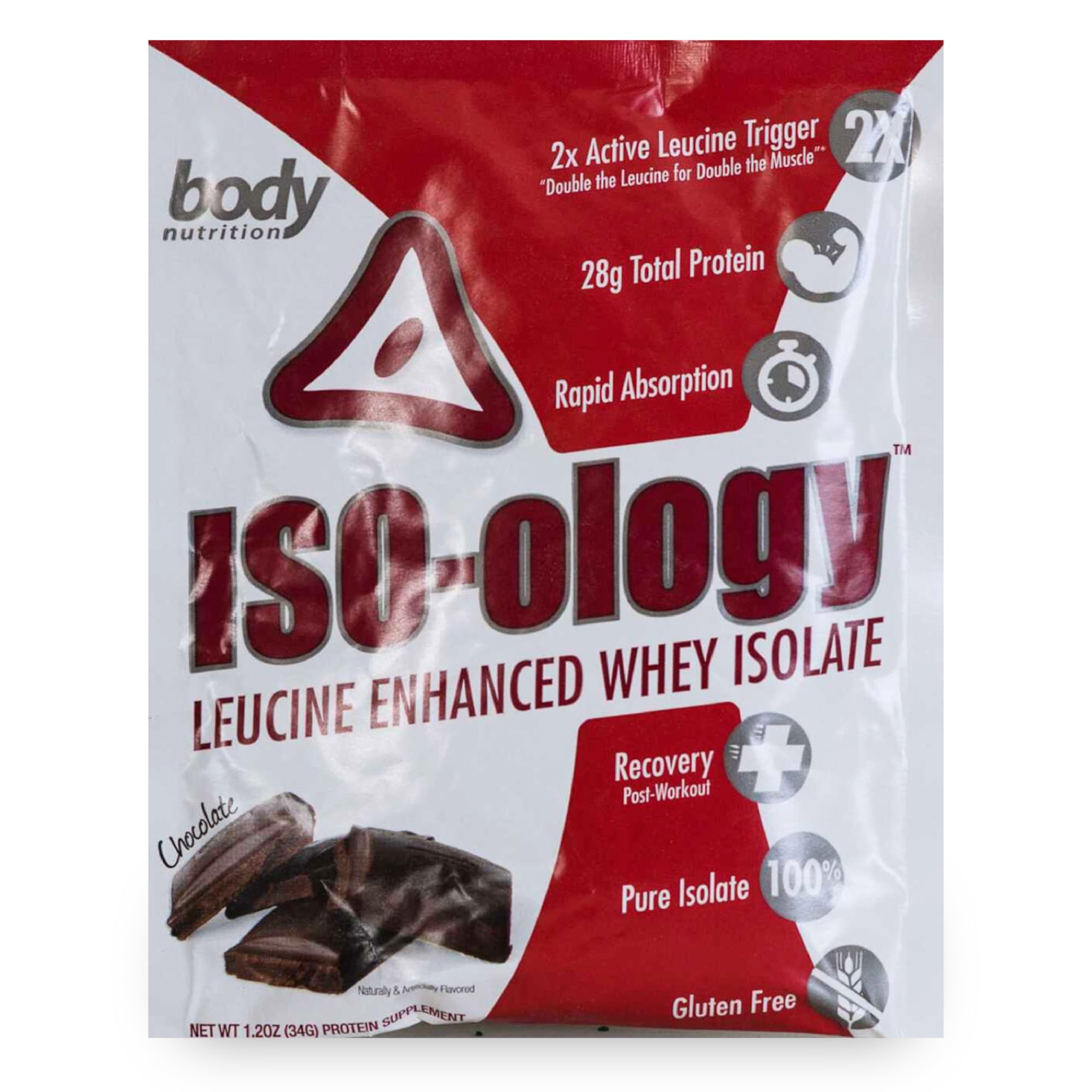 ISO-Ology Leucine-Enhanced Whey Isolate Protein Powder - Gluten Free, Low Sugar & Low Carb Whey Protein Isolate for Men & Women - Chocolate Flavor, 34g - Perfect for Post-Workout Recovery, Muscle Building & Healthy Lifestyle