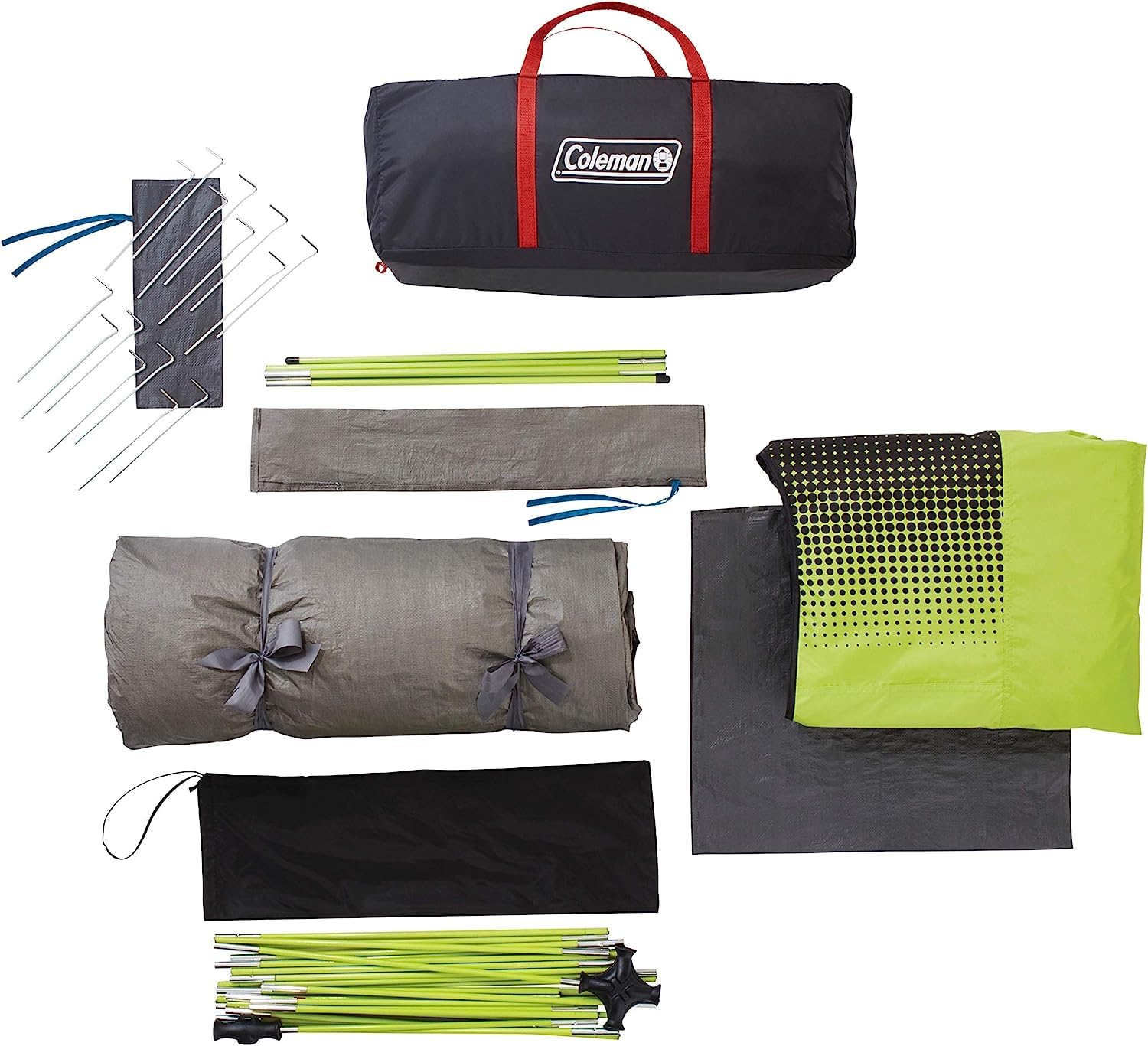 Coleman Camping Tent with DarkRoom Sun Blocking Technology - 4 Person Waterproof Tent for Outdoor Adventures, Hiking & Backpacking | Perfect for Family Camping, Beach Trips & Music Festivals