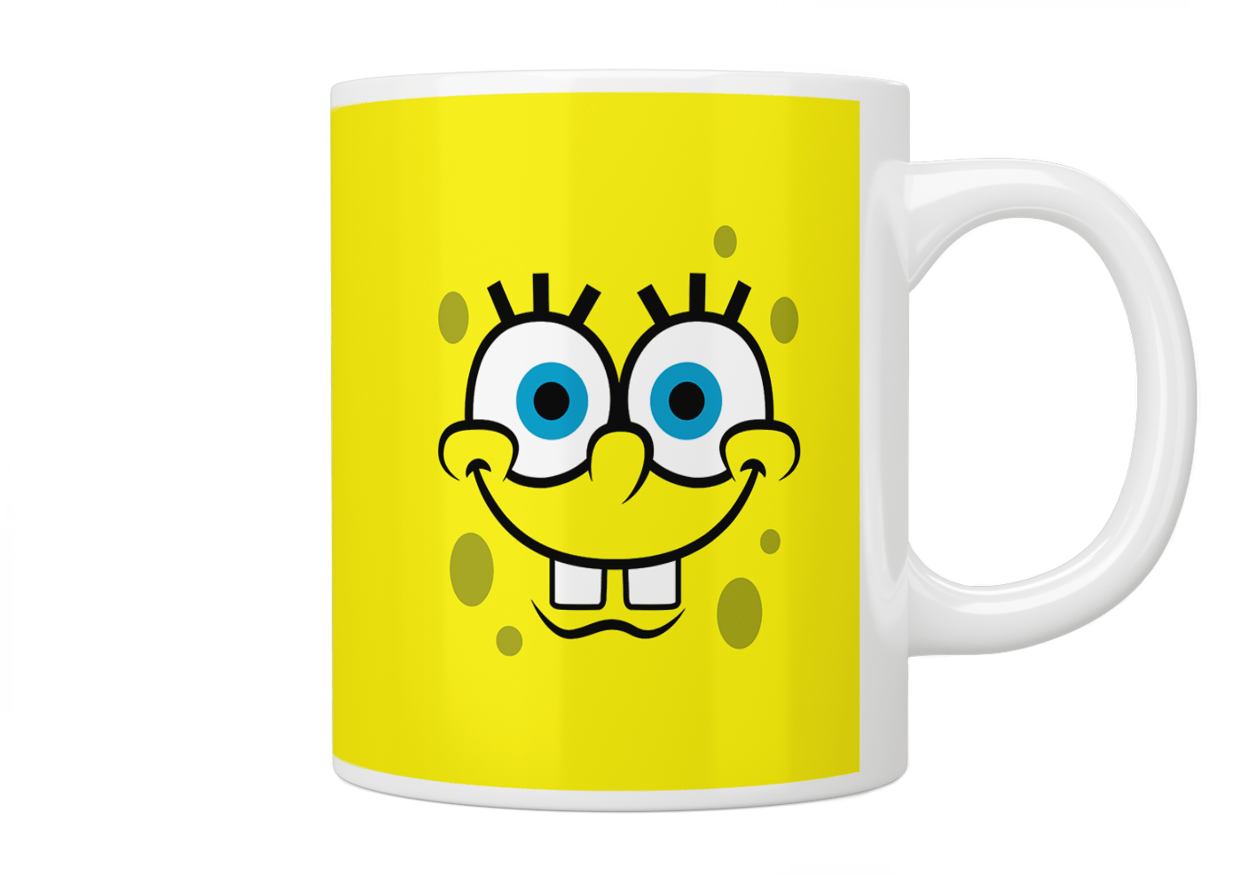 SpongeBob SquarePants Coffee Mug - Funny Cartoon Character Ceramic Cup for Hot & Cold Drinks - Perfect Gift for Fans, Office Use, or Home Decor